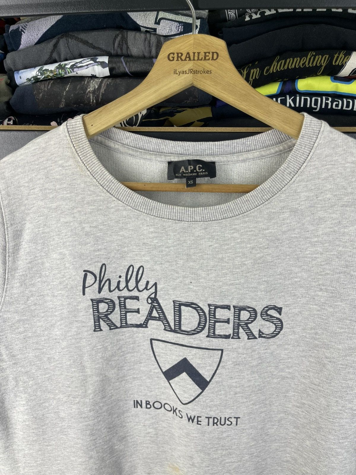 A.P.C. Vintage A.P.C Philly Readers in Books we Trust Sweatshirt Size US XS / EU 42 / 0 - 13 Thumbnail