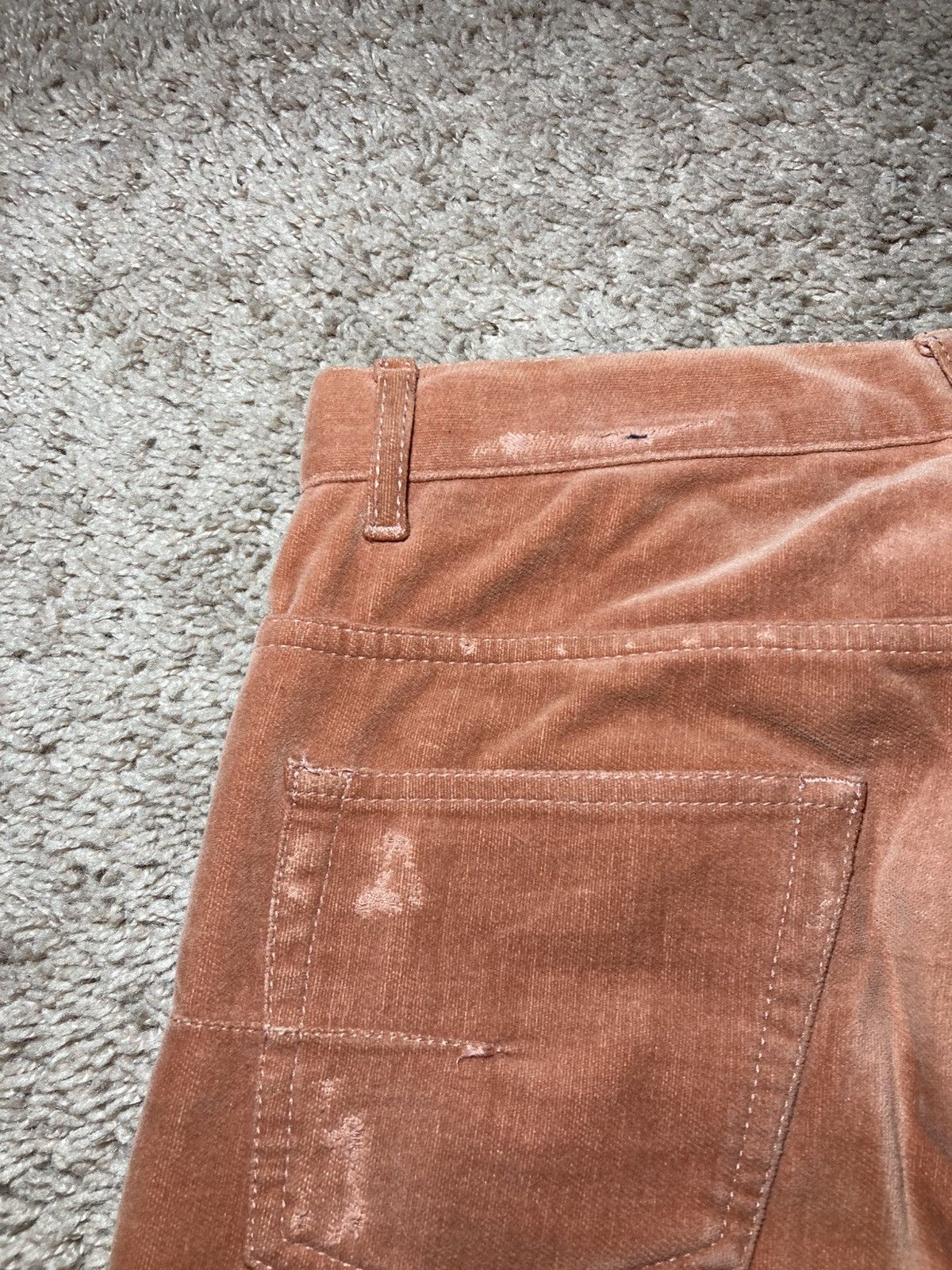Dior AW05 Dior Velvet Peach Semi Flare Jeans Skinny 2005 Hedi Size US 27 - 17 Thumbnail