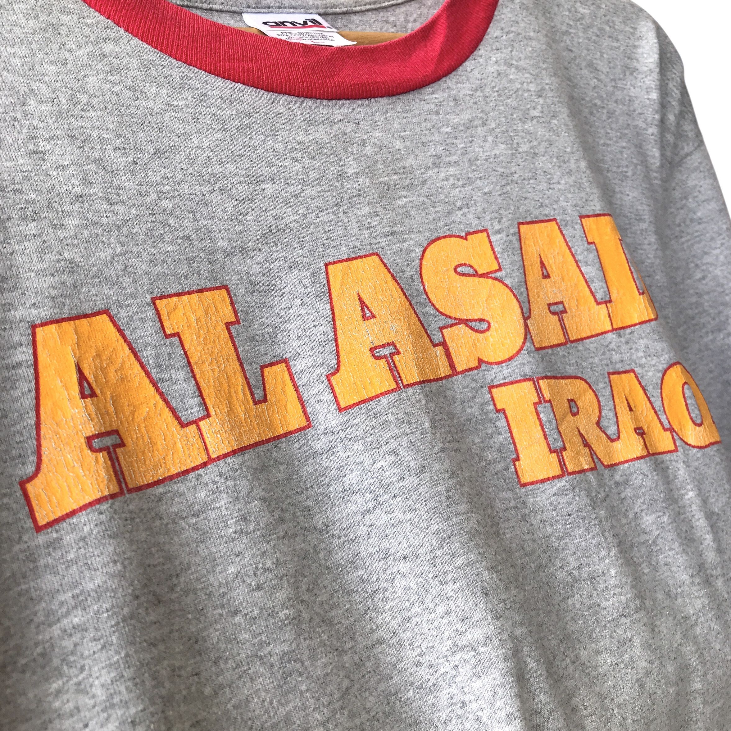 Anvil Al-Asad Iraq US Air Force USAF Airbase Anvil Ringer Tee Size US L / EU 52-54 / 3 - 4 Thumbnail
