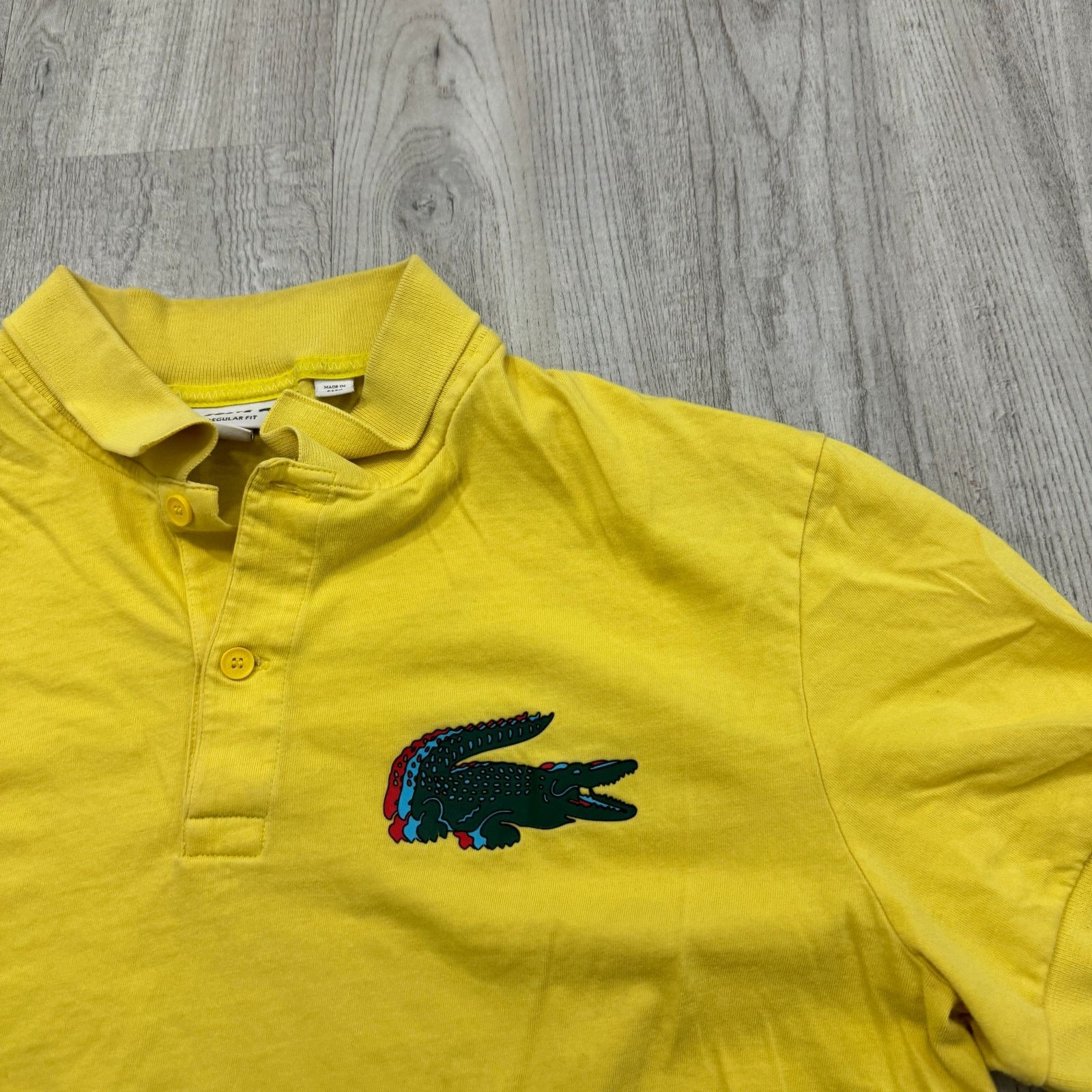 Lacoste Lacoste Polo Shirt Men's Large Yellow Regular Fit Alligator Size US L / EU 52-54 / 3 - 3 Thumbnail