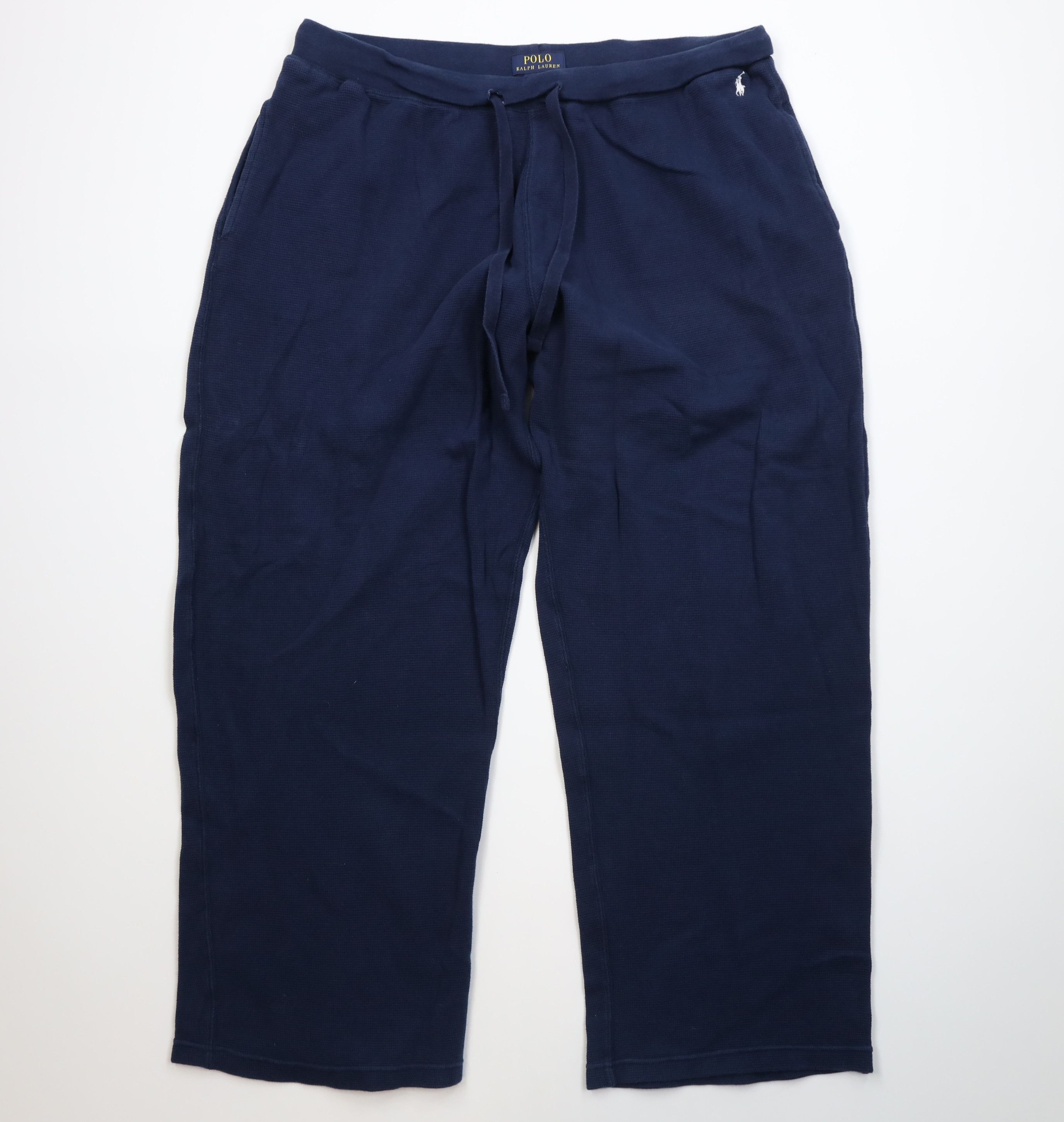 Ralph Lauren Vintage Y2K Ralph Lauren Waffle Wide Leg Sweatpants Blue Size US 38 / EU 54 - 1 Thumbnail