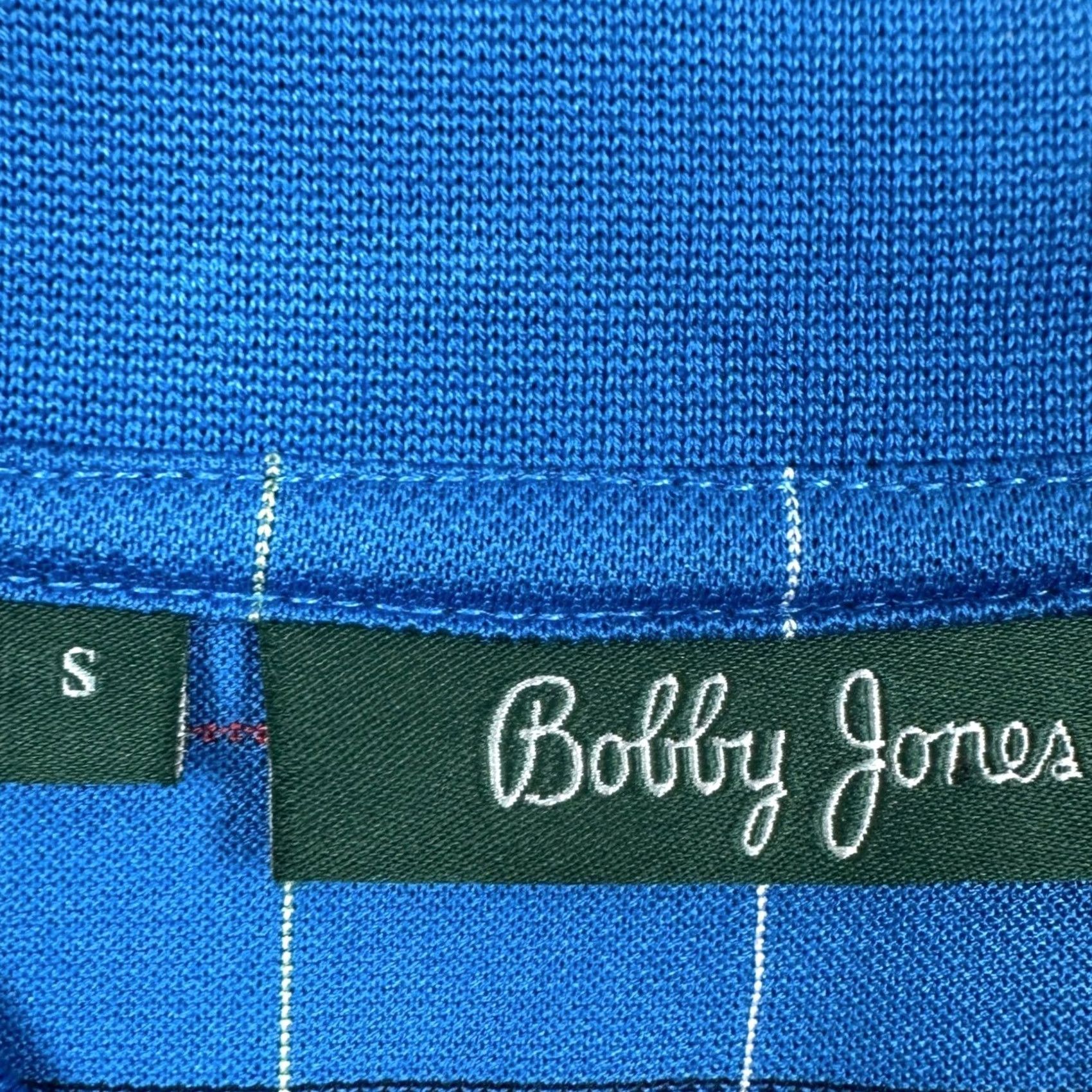Vintage Bobby Jones Polo Shirt Mens Small Blue Grid Rugby Short Sleeve Outdoor Casual Size US S / EU 44-46 / 1 - 4 Thumbnail