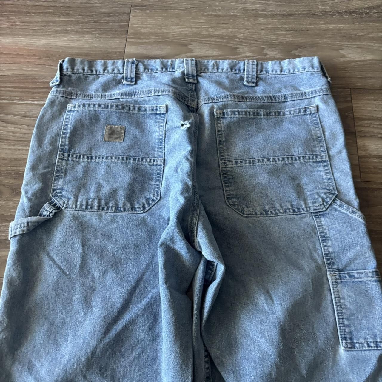 Japanese Brand Crazy Vintage Y2K/2000s Baggy Light Wash Skater Style Carpenter Denim Jeans! 36x34 Size US 36 / EU 52 - 7 Thumbnail