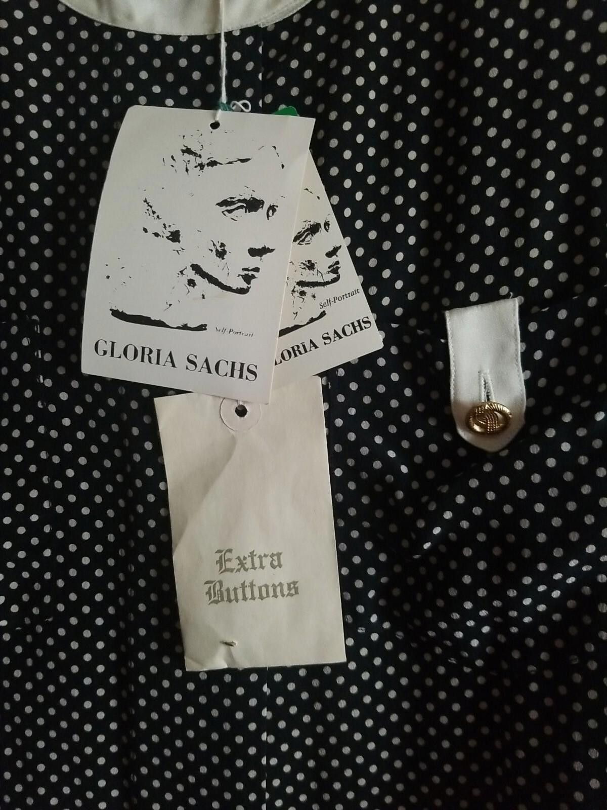 Other Gloria Sachs Black White Polka Dot Pleated Skirt Suit sz 10 Size 32" / US 10 / IT 46 - 2 Thumbnail