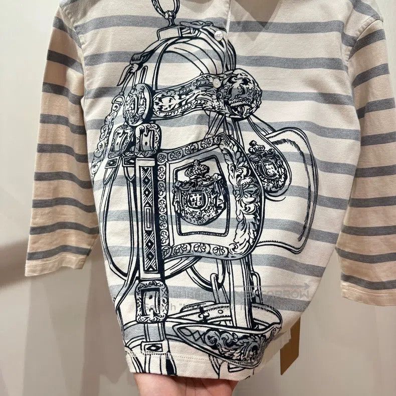 Hermes Hermes Striped print polo long-sleeve Size XXS / US 00 / IT 34 - 6 Thumbnail