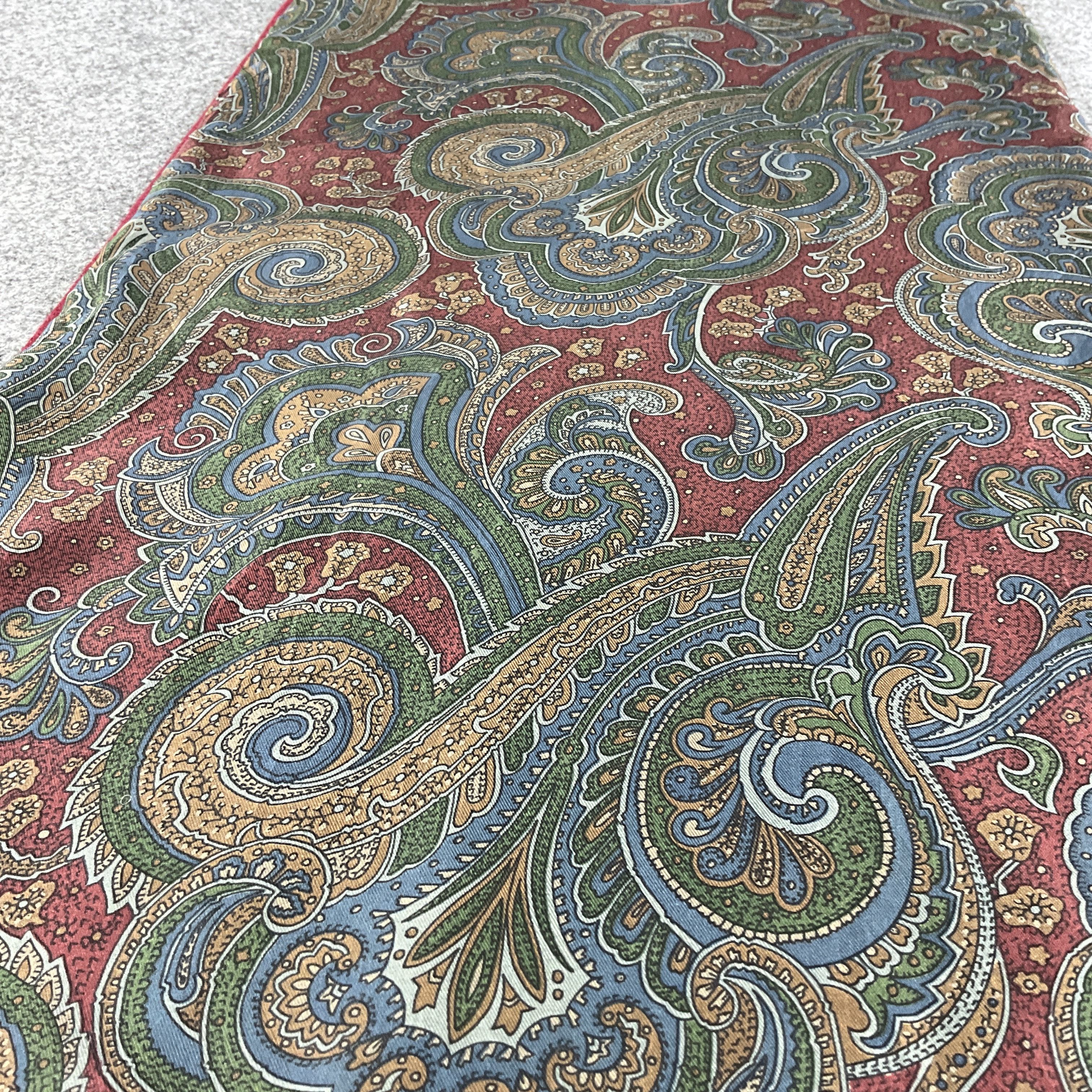 Vintage Kinloch Anderson Paisley Scarf / Muffler / Neckwear T1241 Size ONE SIZE - 7 Thumbnail