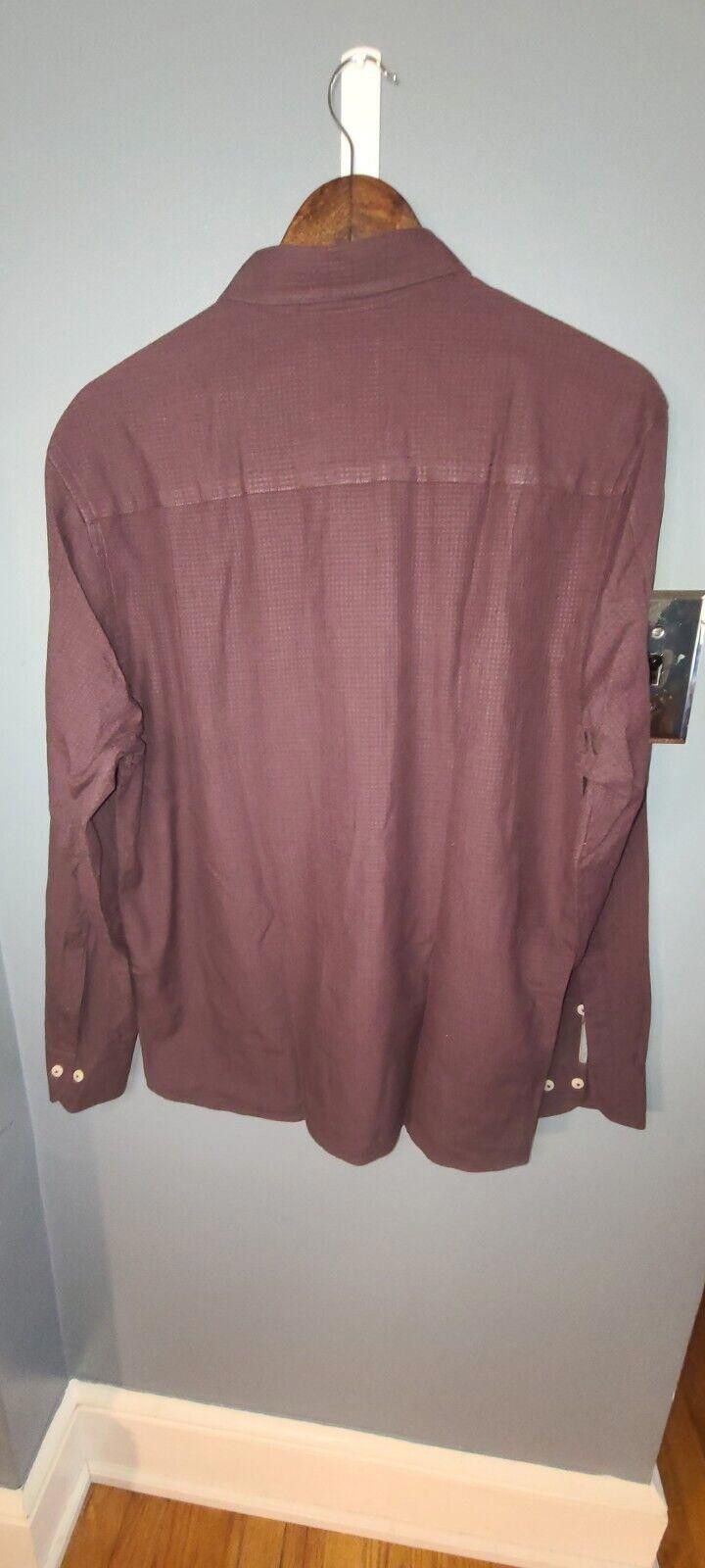 Tommy Bahama Tommy Bahama Shirt Mens Large Maroon Button Up Silk Wool Size US L / EU 52-54 / 3 - 7 Thumbnail