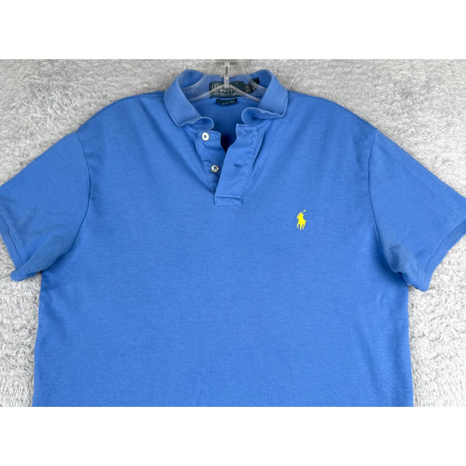 Ralph Lauren RALPH LAUREN Polo Shirt Men Medium Blue Cotton Jersey Slim Fit 70s Casual Size US M / EU 48-50 / 2 - 4 Thumbnail