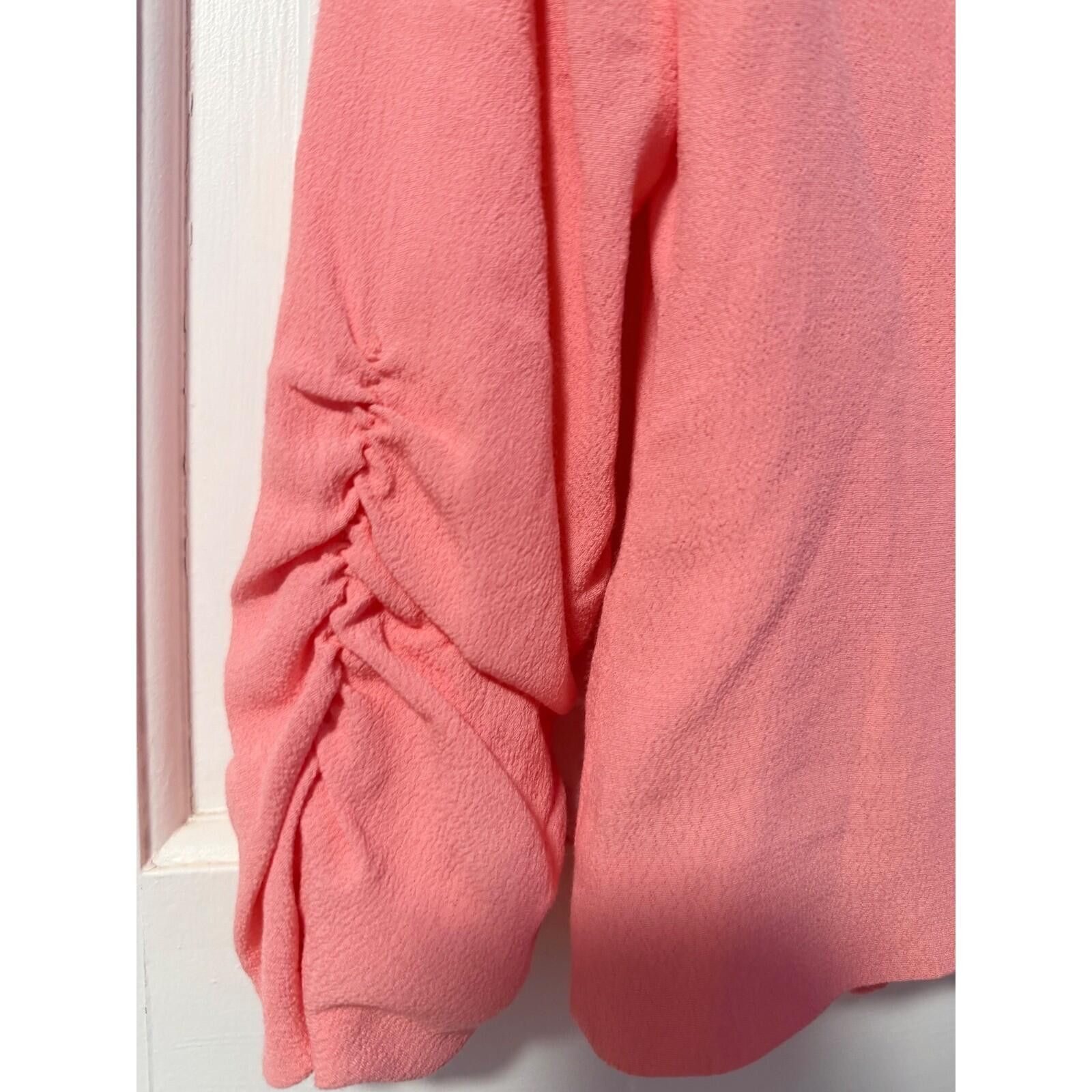 Other Maurices Blazer Womens Small Coral Ruched 3/4 Sleeve Open Size S / US 4 / IT 40 - 6 Thumbnail