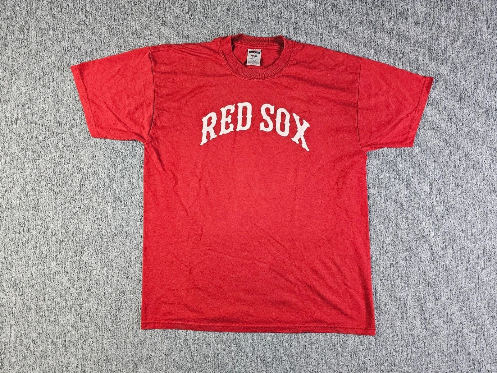 Jerzees Vintage Boston Red Sox Jerzees Heavyweight Tee Red MLB Men L Size US L / EU 52-54 / 3 - 4 Thumbnail