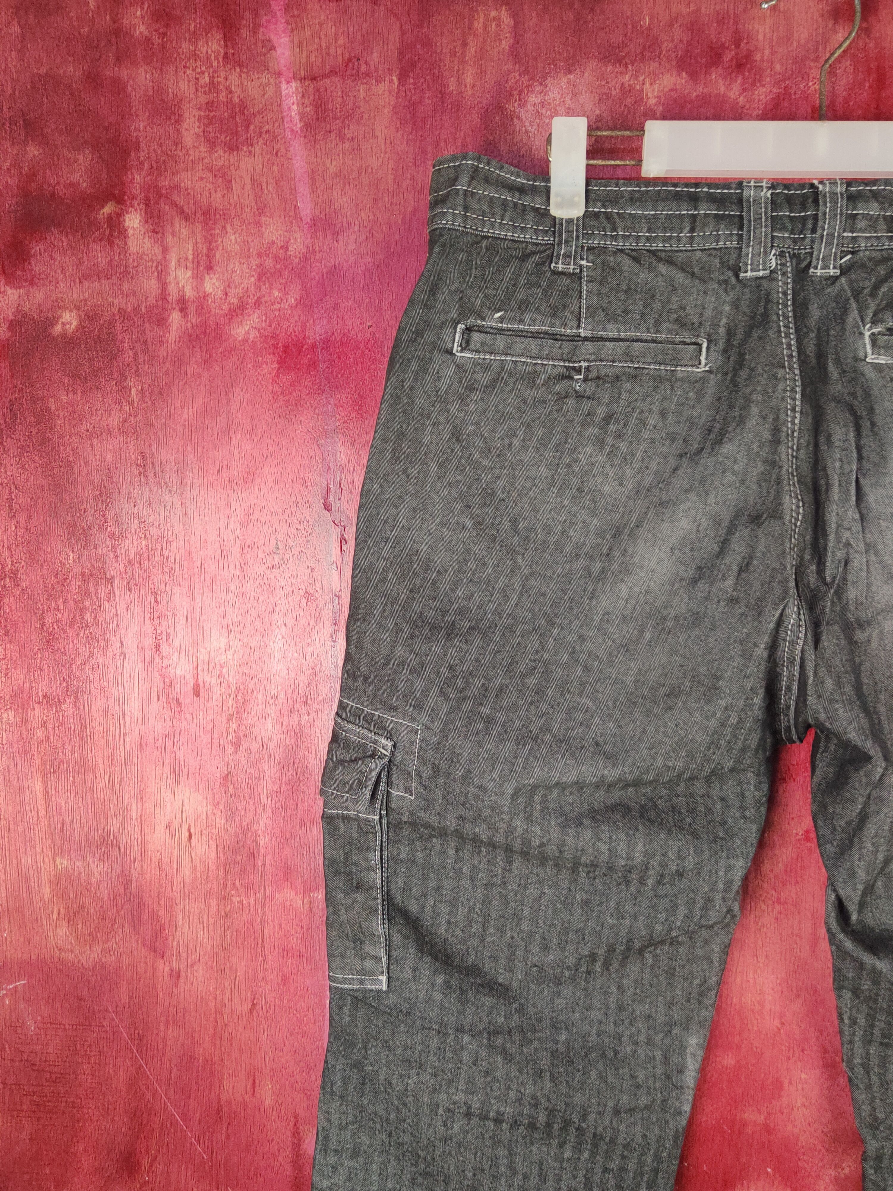 Japanese Brand Dogman Black Faded Multipocket Soft Jeans #S1877 Size US 35 - 8 Thumbnail