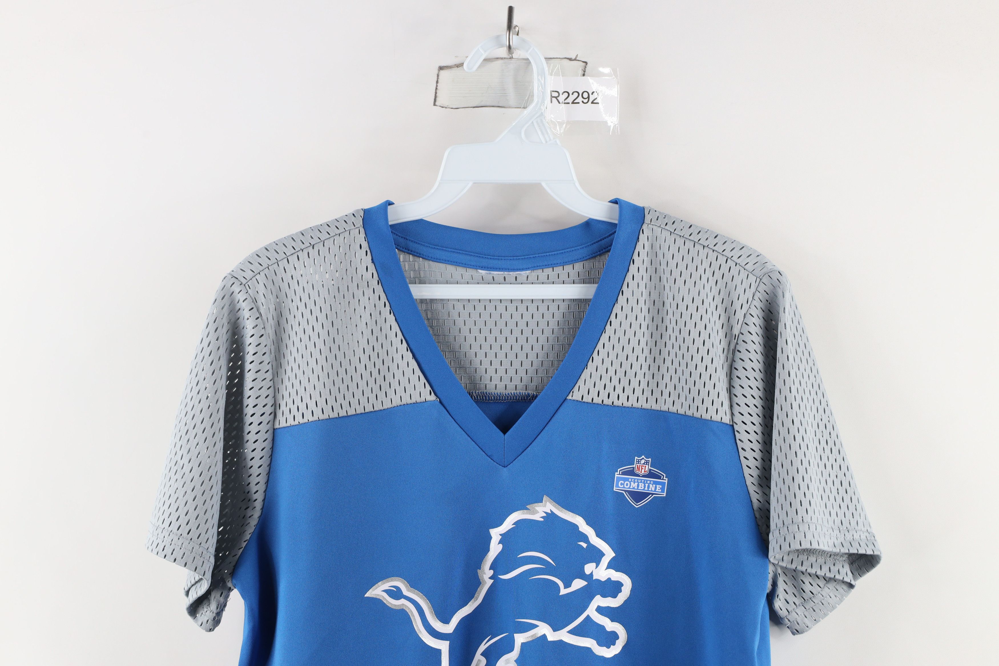 Vintage NFL Combine Detroit Lions Football Jersey T-Shirt Blue Roar Size M / US 6-8 / IT 42-44 - 2 Thumbnail