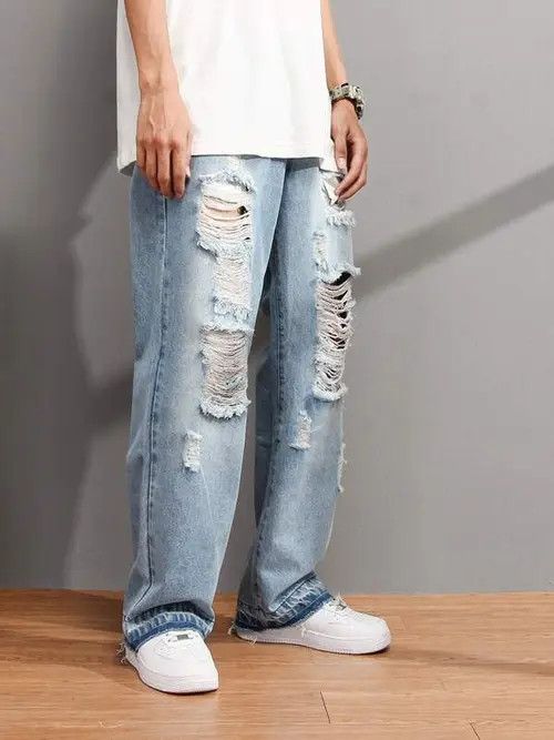 Japanese Brand Matsuoka x Nao Ripped distressed casual jeans Size US 32 / EU 48 - 8 Thumbnail