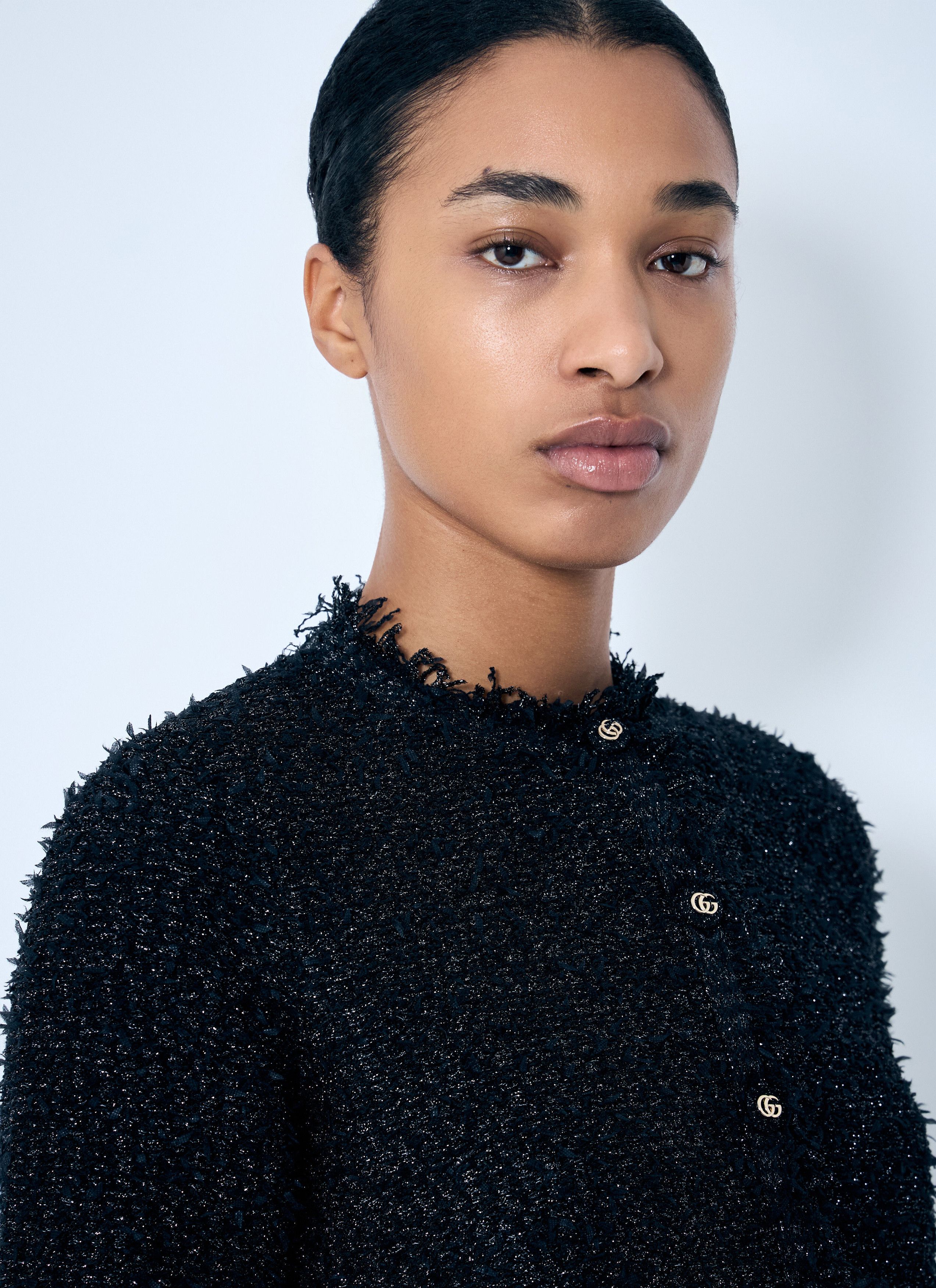 Gucci o1B3y1r0526 Lame Woven Cardigan in Black Size L / US 10 / IT 46 - 5 Thumbnail