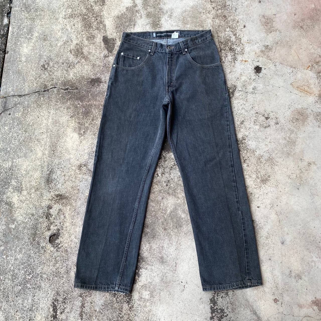 Levi's Vintage Clothing VINTAGE LEVIS 99 SILVERTAB BAGGY LOOSE FADED BLACK DENIM Size US 31 - 1 Thumbnail