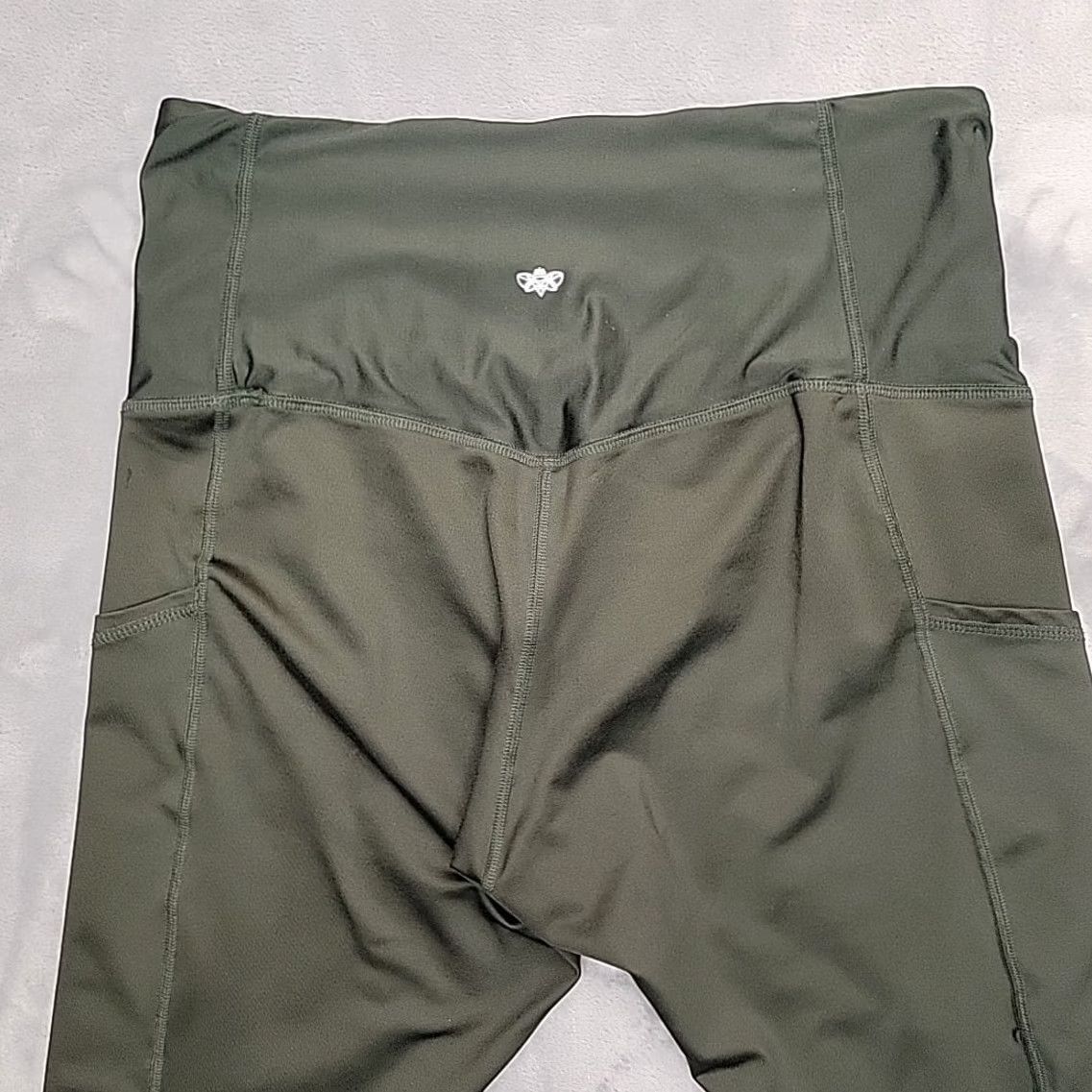 Vintage Bewildher Leggings Womens Extra Large Green High Rise Performance Tight Size 34" / US 12 / IT 48 - 6 Thumbnail