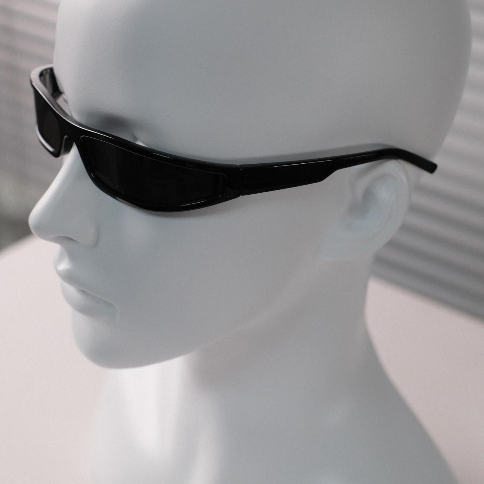 Japanese Brand Vtg Y2k Avant Garde Future Sunglasses Black Unisex One Size Size ONE SIZE - 3 Thumbnail