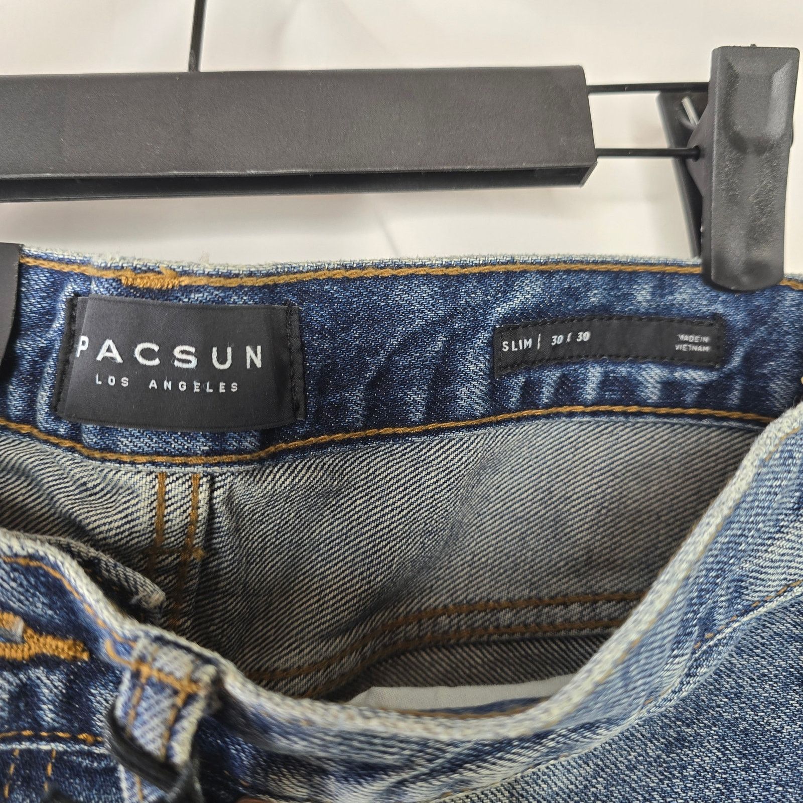 Pacsun Men's Pacsun Slim Fit Distressed Jeans Size 30 x 30 NWT Size US 30 / EU 46 - 3 Thumbnail