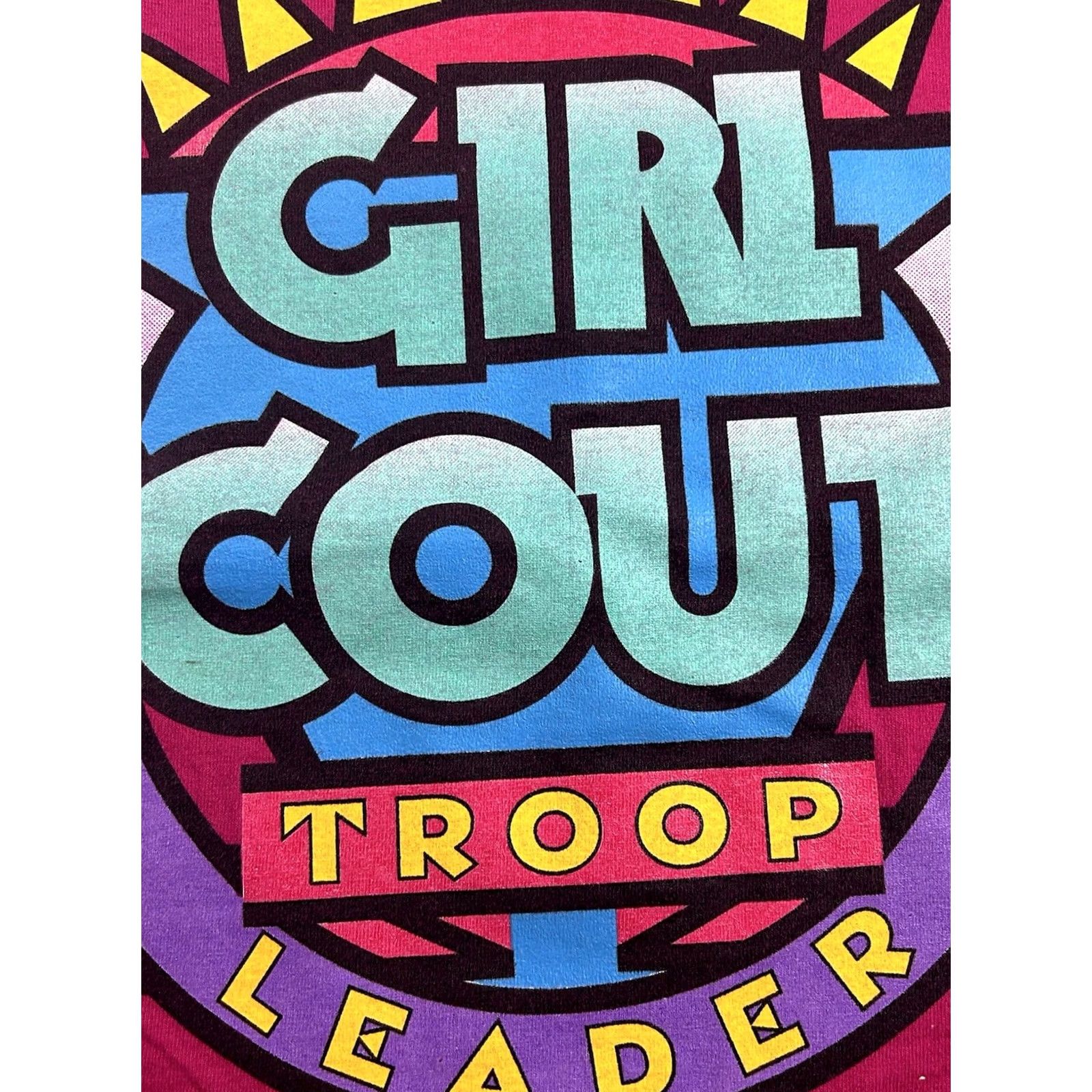 Fruit Of The Loom VINTAGE Girl Scouts T-Shirt Adult XL Pink Graphic 90s Cookies Troop Leader Fruit of the Loom Mens Size US XL / EU 56 / 4 - 4 Thumbnail