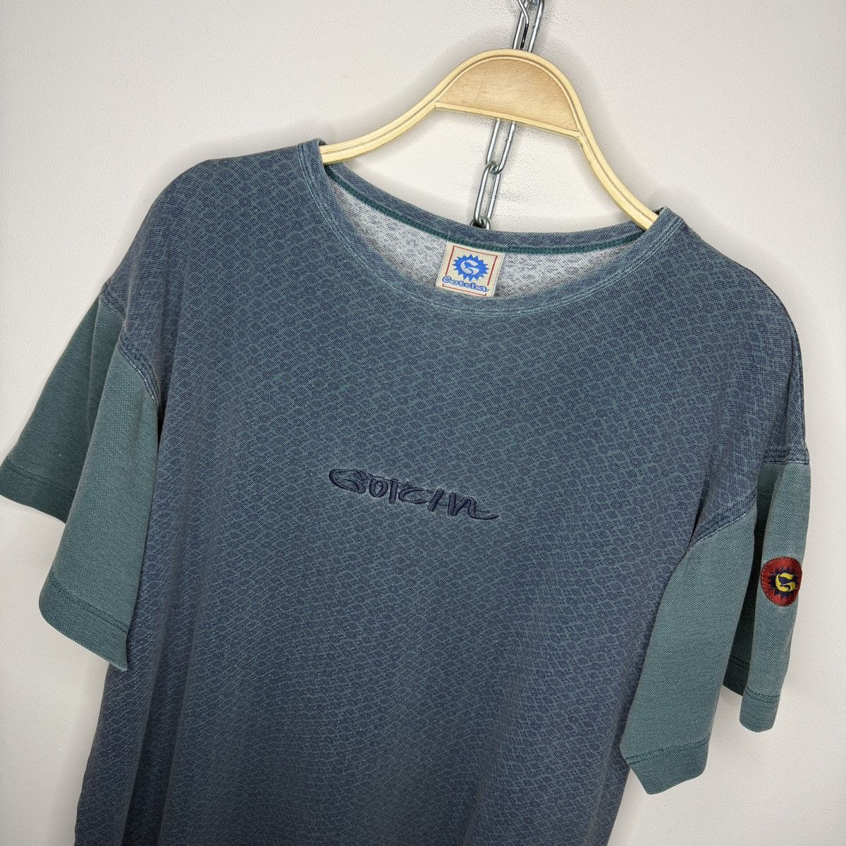 Gotcha RARE* Vintage 80s Gotcha Skate Surf Knit TShirt Size US XL / EU 56 / 4 - 5 Thumbnail