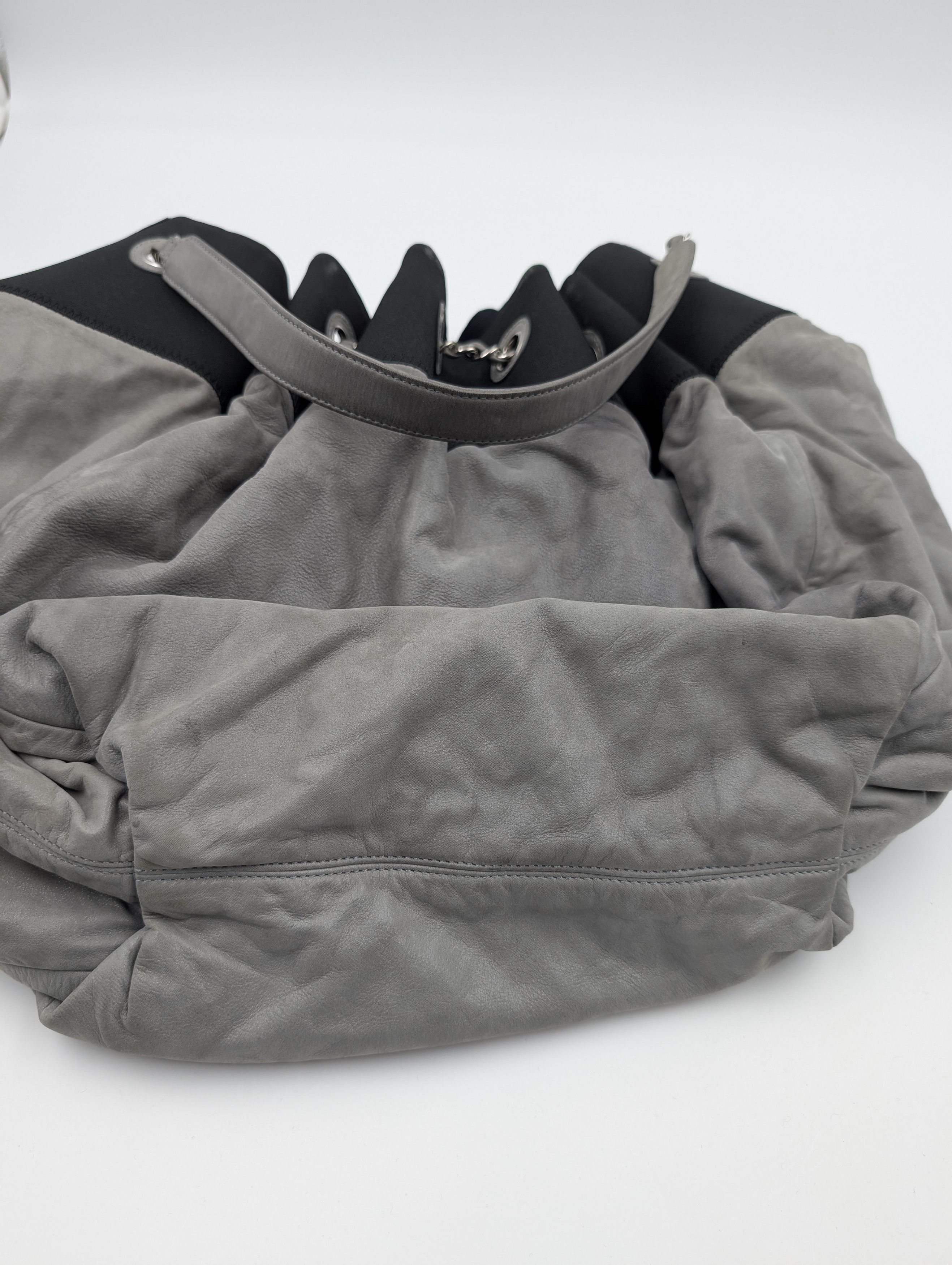 Chanel Chanel Grey Stretch Spirit XL Hobo Bag Size ONE SIZE - 8 Thumbnail