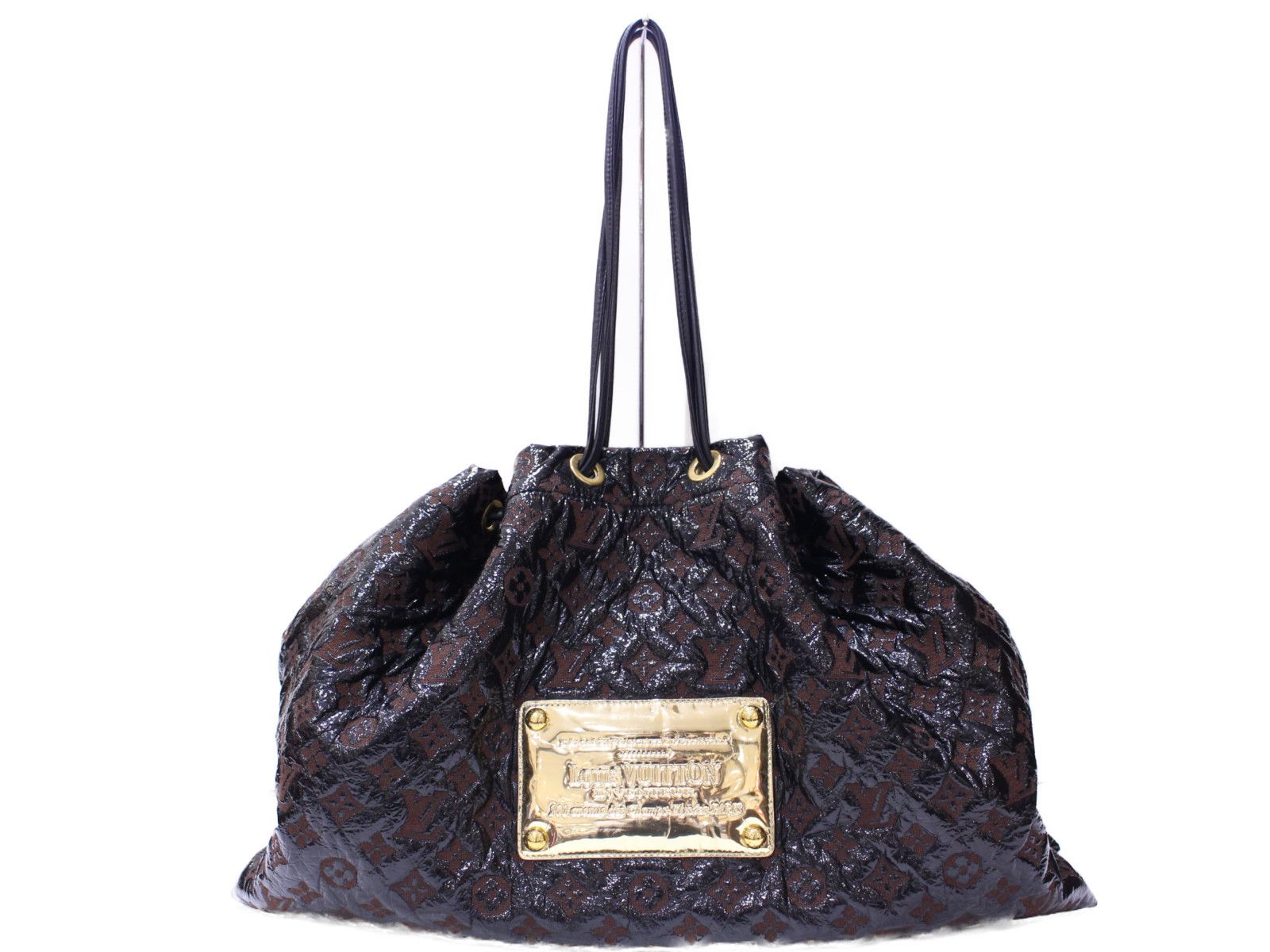Louis Vuitton Brown Vinyl Monogram Squishy Inventeur Black
