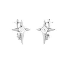 Jewelry Liquid Metal Cross Star Earrings Size ONE SIZE - 2 Thumbnail