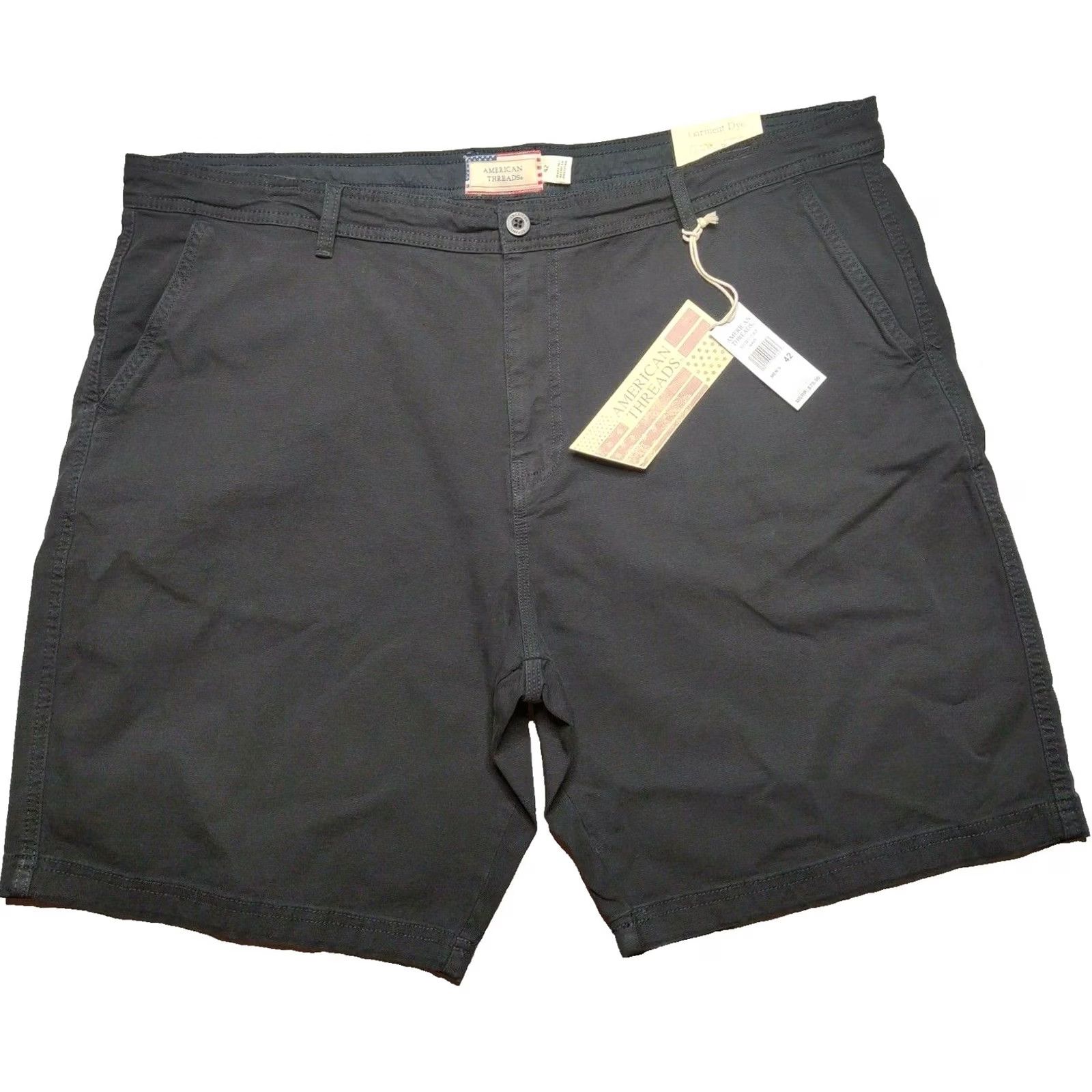 Vintage American Threads Men 42 Black Garment Dye Cotton Stretch 9" Shorts NEW Size US 42 / EU 58 - 2 Thumbnail