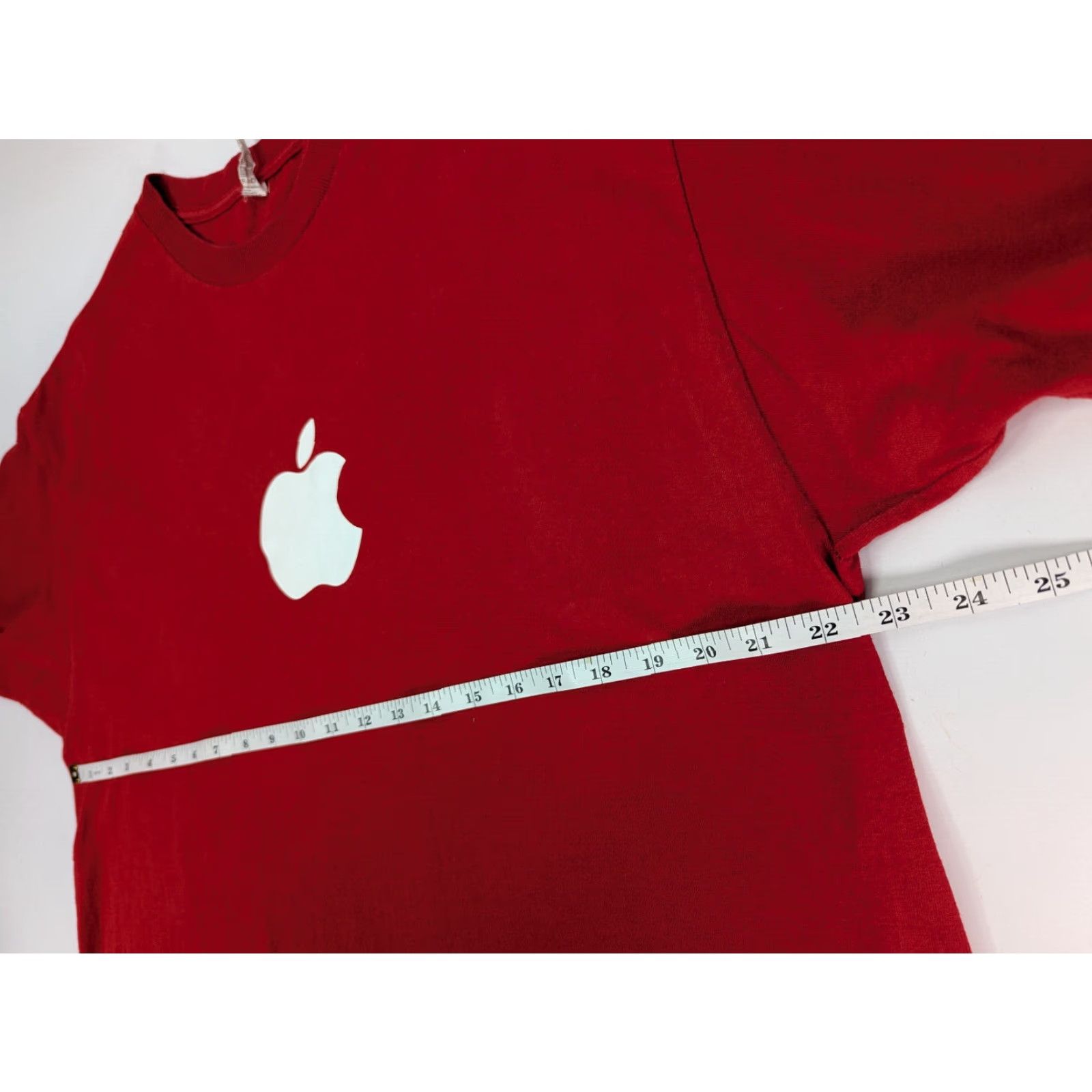 American Apparel Apple Store Employee Shirt Mens XL Red Logo T-Shirt American Apparel Knit Cotton Crew Neck Short Sleeve Clothing Size US XL / EU 56 / 4 - 5 Thumbnail