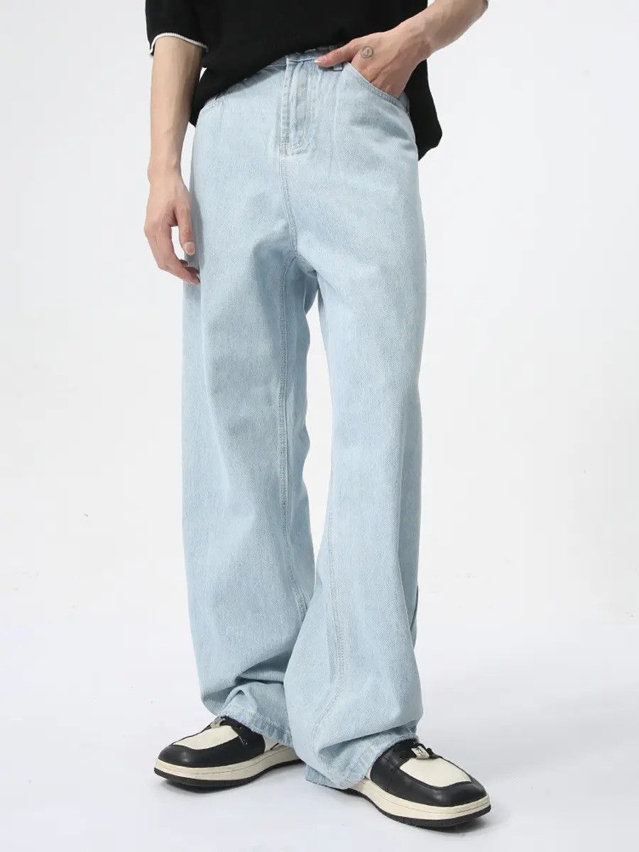 Japanese Brand Retro straight tube loose casual jeans Size US 32 / EU 48 - 2 Thumbnail
