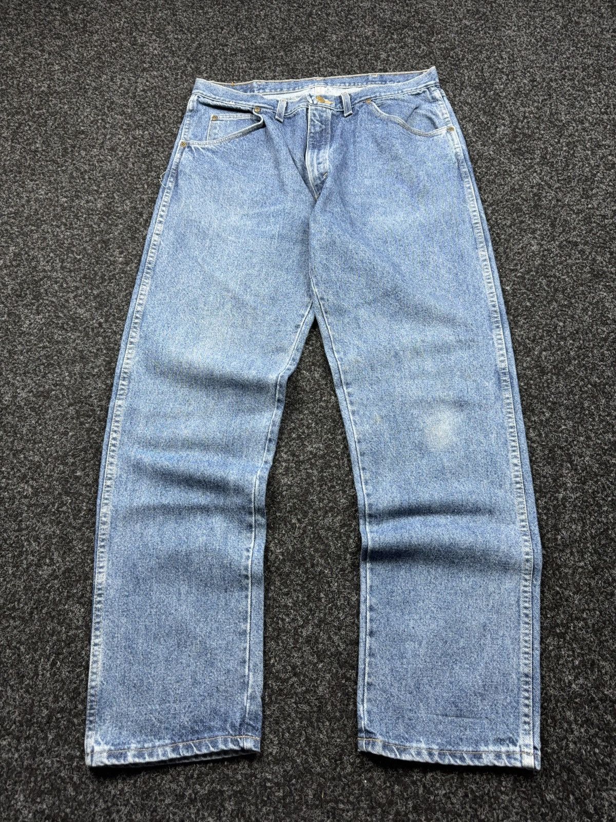 Wrangler Vintage 80s Retro Wrangler Rare Western Cowboy Jeans USA Size US 35 - 1 Thumbnail