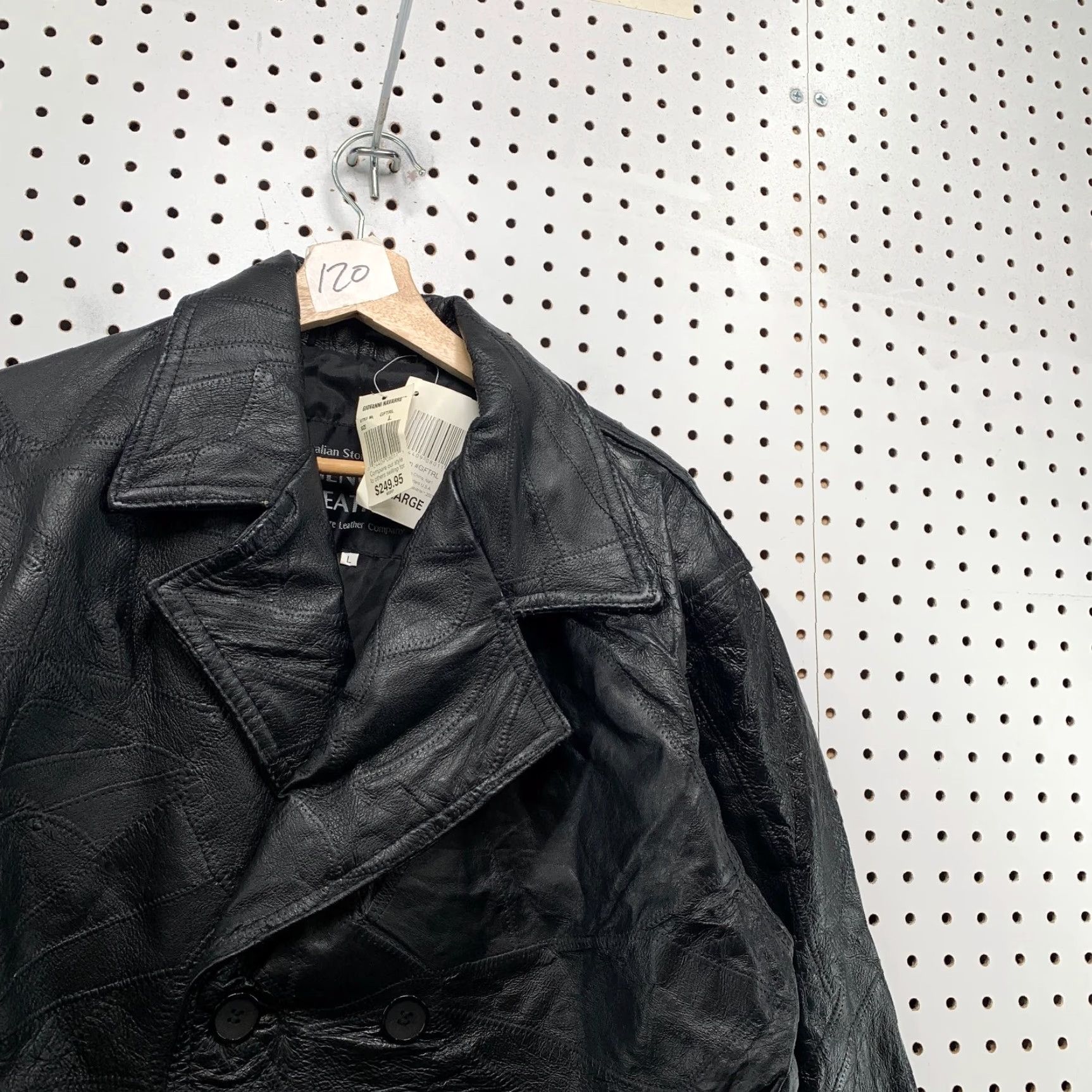 Vintage VINTAGE Patchwork Leather Trench Overcoat Men Large Black Stitched Belted NWT Matrix Size US L / EU 52-54 / 3 - 7 Thumbnail