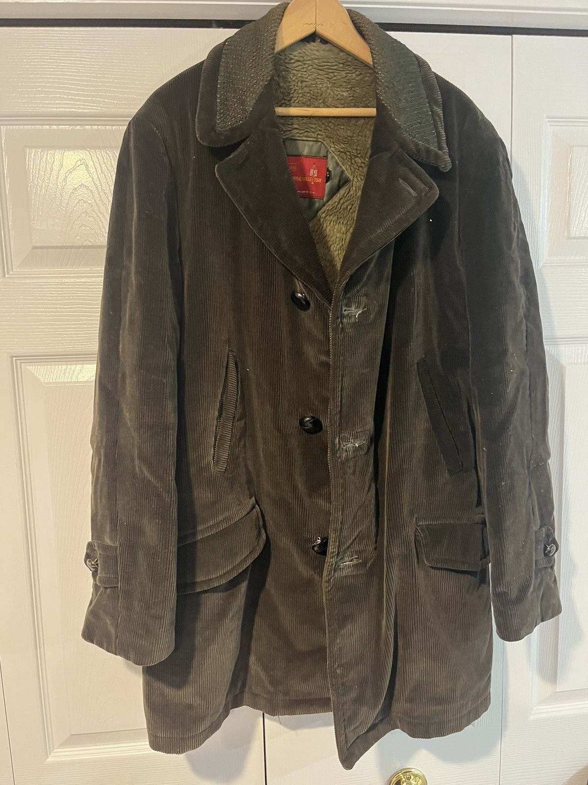 Vintage 1970s Brown Corduroy Jacket - Fur Lined Size US L / EU 52-54 / 3 - 4 Thumbnail