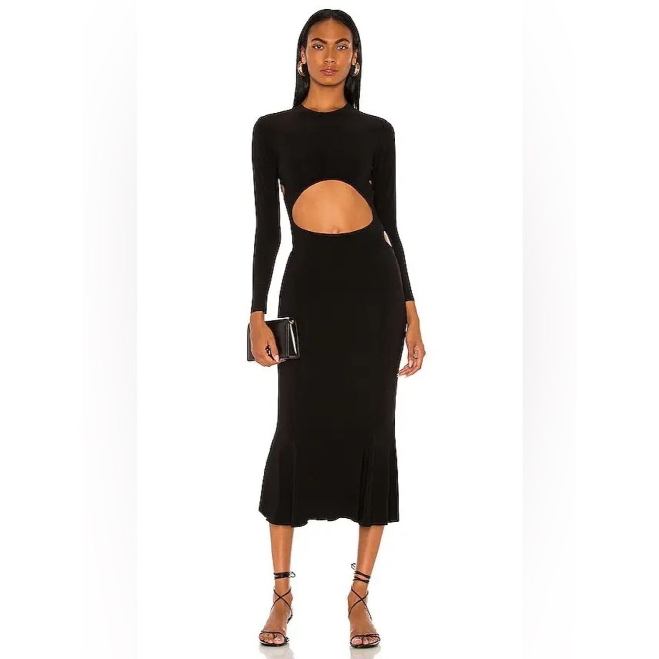 Norma Kamali Norma Kamali Long Sleeve Aztec Fishtail Dress to Midcalf Size M / US 6-8 / IT 42-44 - 4 Thumbnail