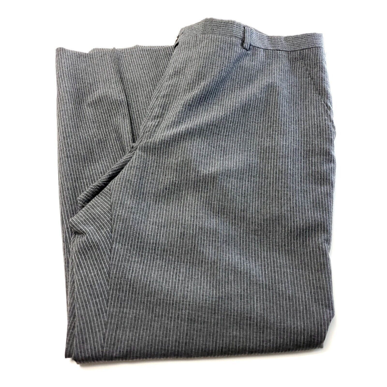 Oleg Cassini Oleg Cassini Wool 2 Button 2 Piece Suit 40S Gray Striped 38/ Size 40S - 3 Thumbnail