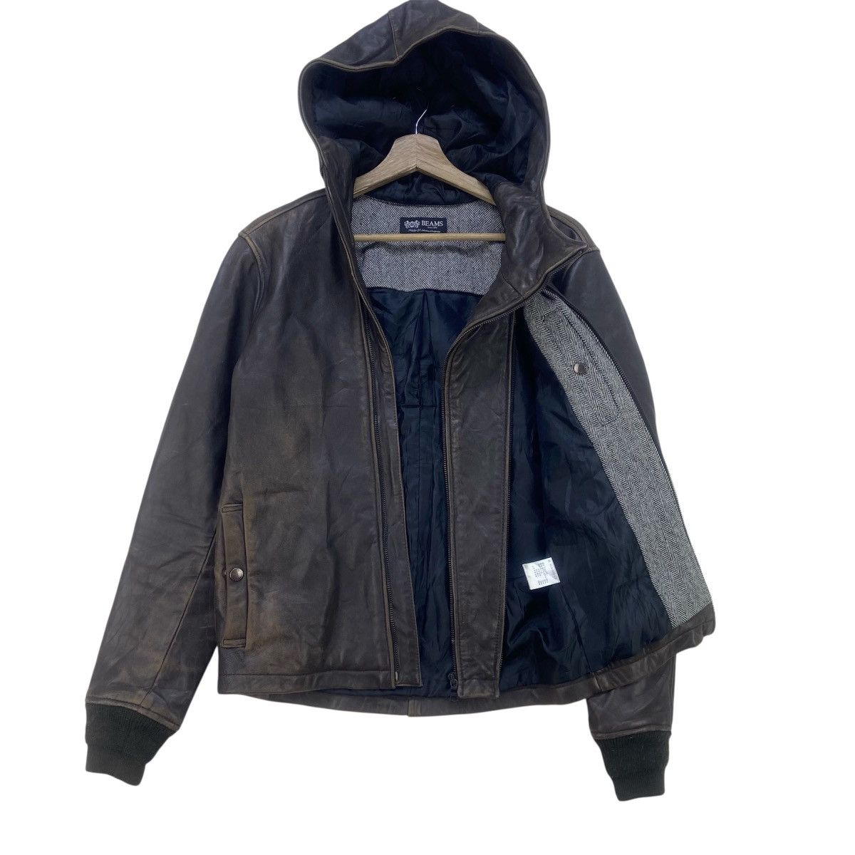 Beams Plus Rare🔥Beams Goatskin Leather Multi Zipper Jacket Size US S / EU 44-46 / 1 - 1 Thumbnail