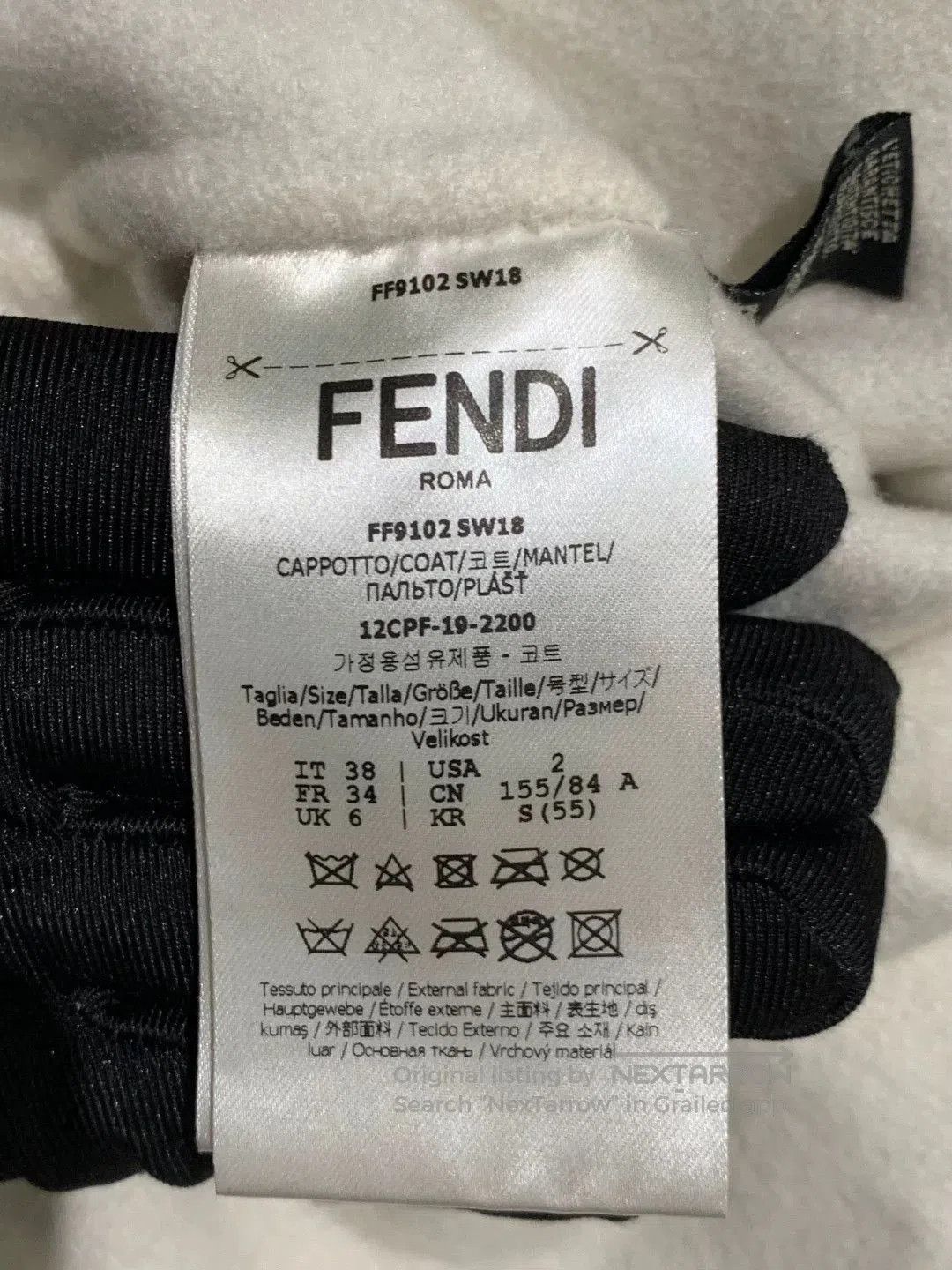 Fendi FENDI Gray Pink Fur Pocket Coat. Size US XS / EU 42 / 0 - 5 Thumbnail