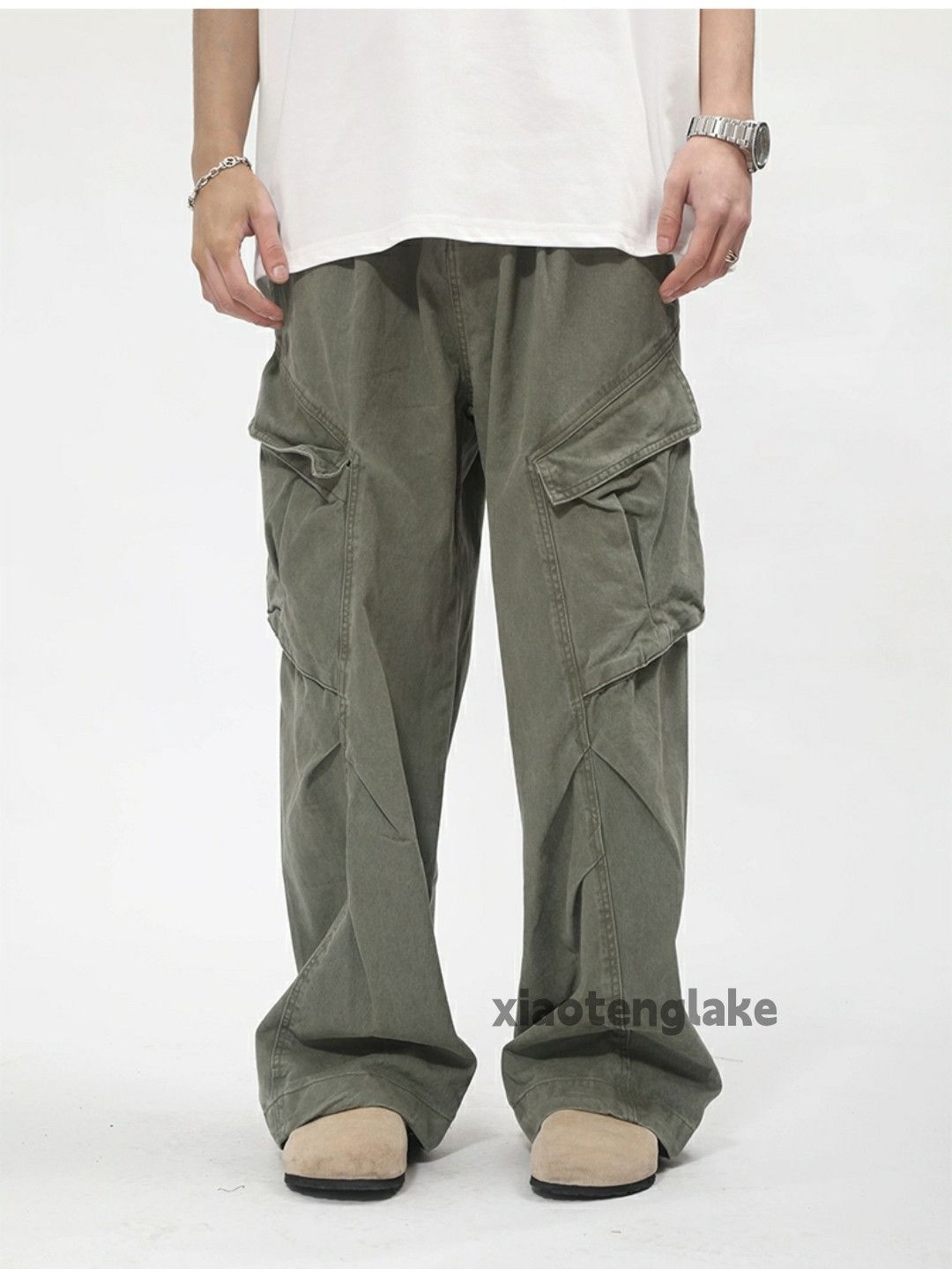 Designer × Japanese Brand × Vintage washed faded military outdoor loose baggy cargo pants Size US 32 / EU 48 - 3 Thumbnail
