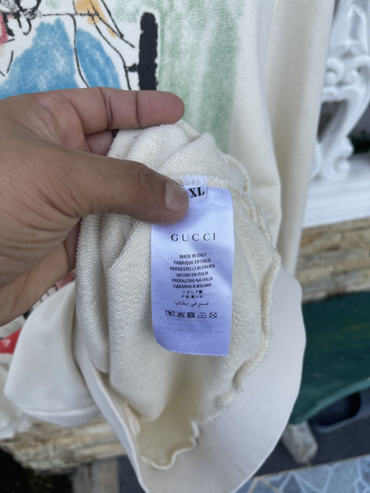 Gucci Rare🔥GUCCI Garden Via Della Vigna Nuova Thrashed Sweatshirt Size US L / EU 52-54 / 3 - 5 Thumbnail