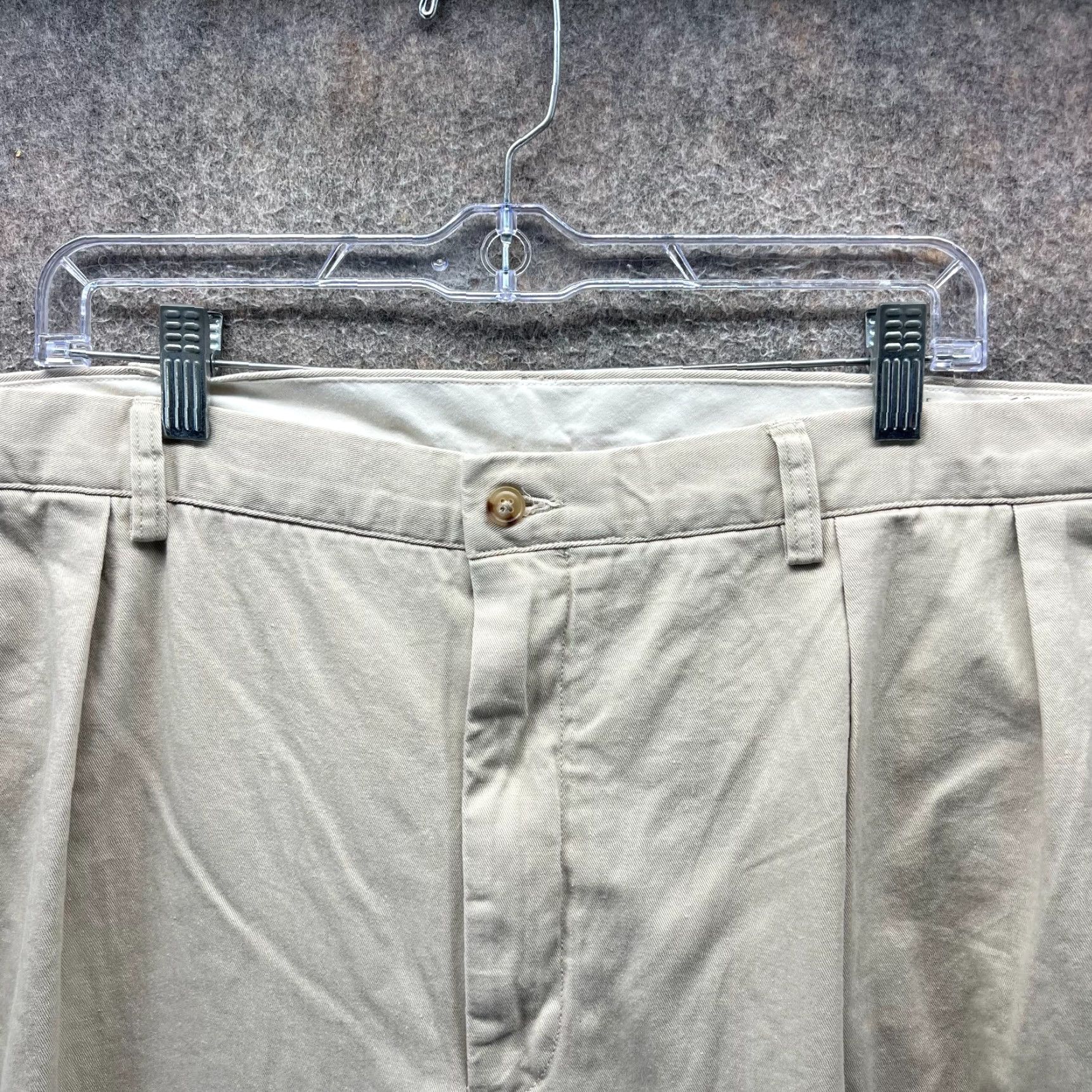 Polo Ralph Lauren Polo Ralph Lauren Andrew Pants Mens 42x30 Beige Classic Pleated Chino Casual Size US XL / EU 56 / 4 - 3 Thumbnail