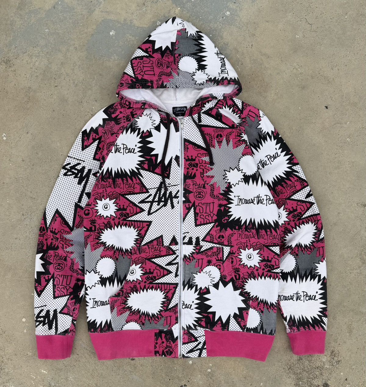 Stussy Vintage 2000s Stussy X Futura All Over Print Hoodie | Grailed