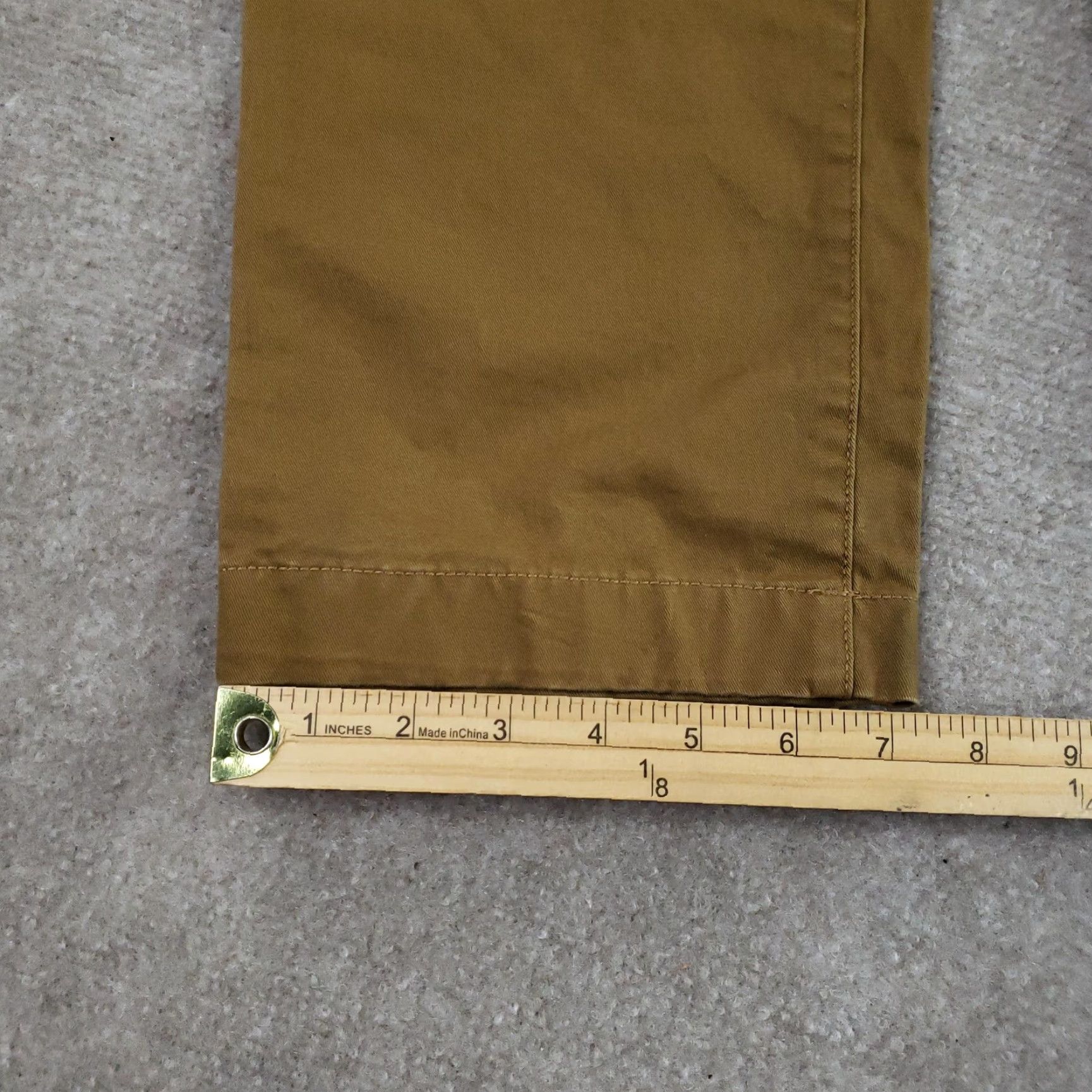 Gap GAP Chino Pants Mens 38x27 Slim Fit Brown Casual Flat Front Tapered Stretch Size US 38 / EU 54 - 4 Thumbnail