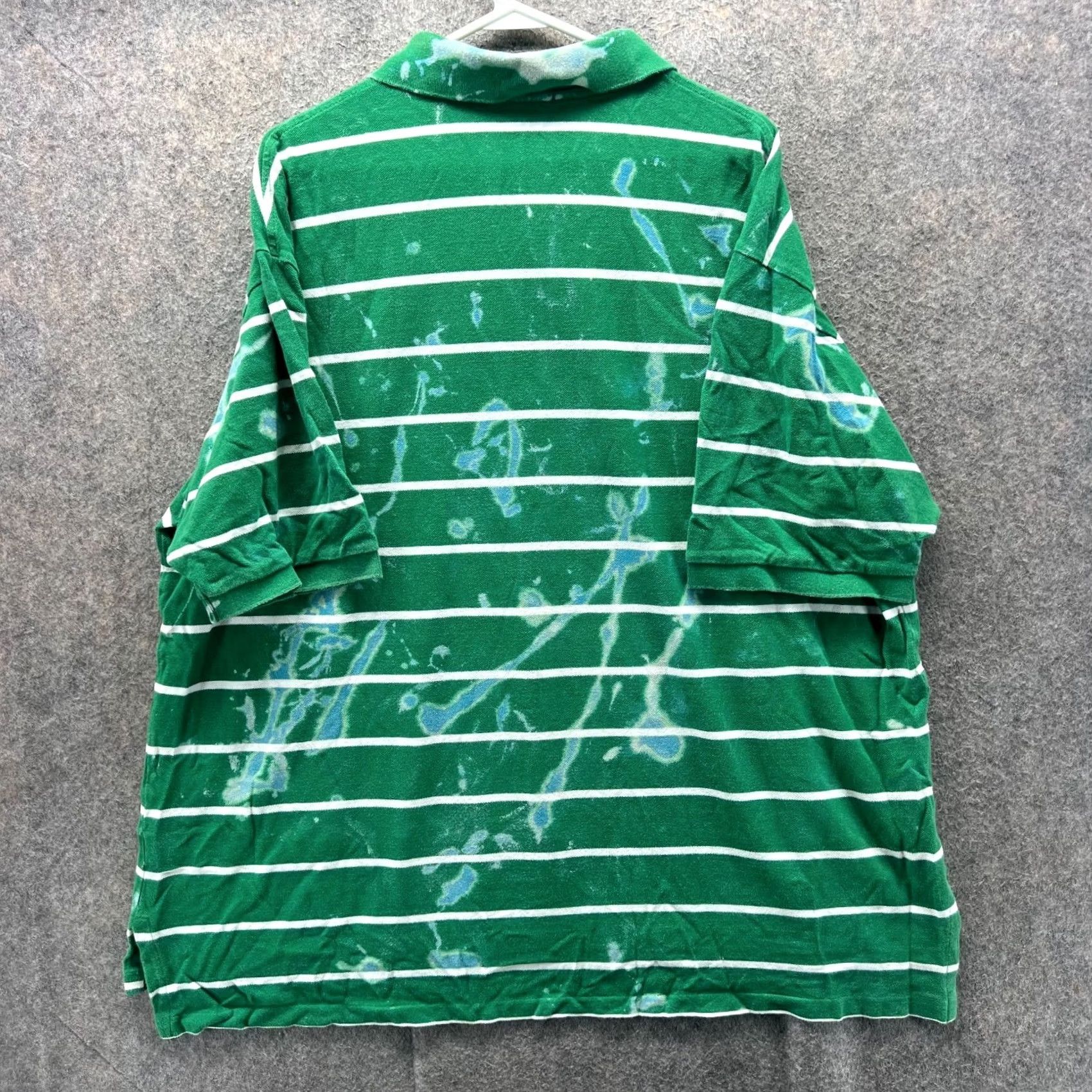 Polo Ralph Lauren VINTAGE Ralph Lauren Polo Shirt Mens 2XLT Green Stripes Polo Ralph Lauren Shirt Geometric Preppy 90s/Rugby/Golf Mens 2XLT Green Size US XXL / EU 58 / 5 - 2 Thumbnail