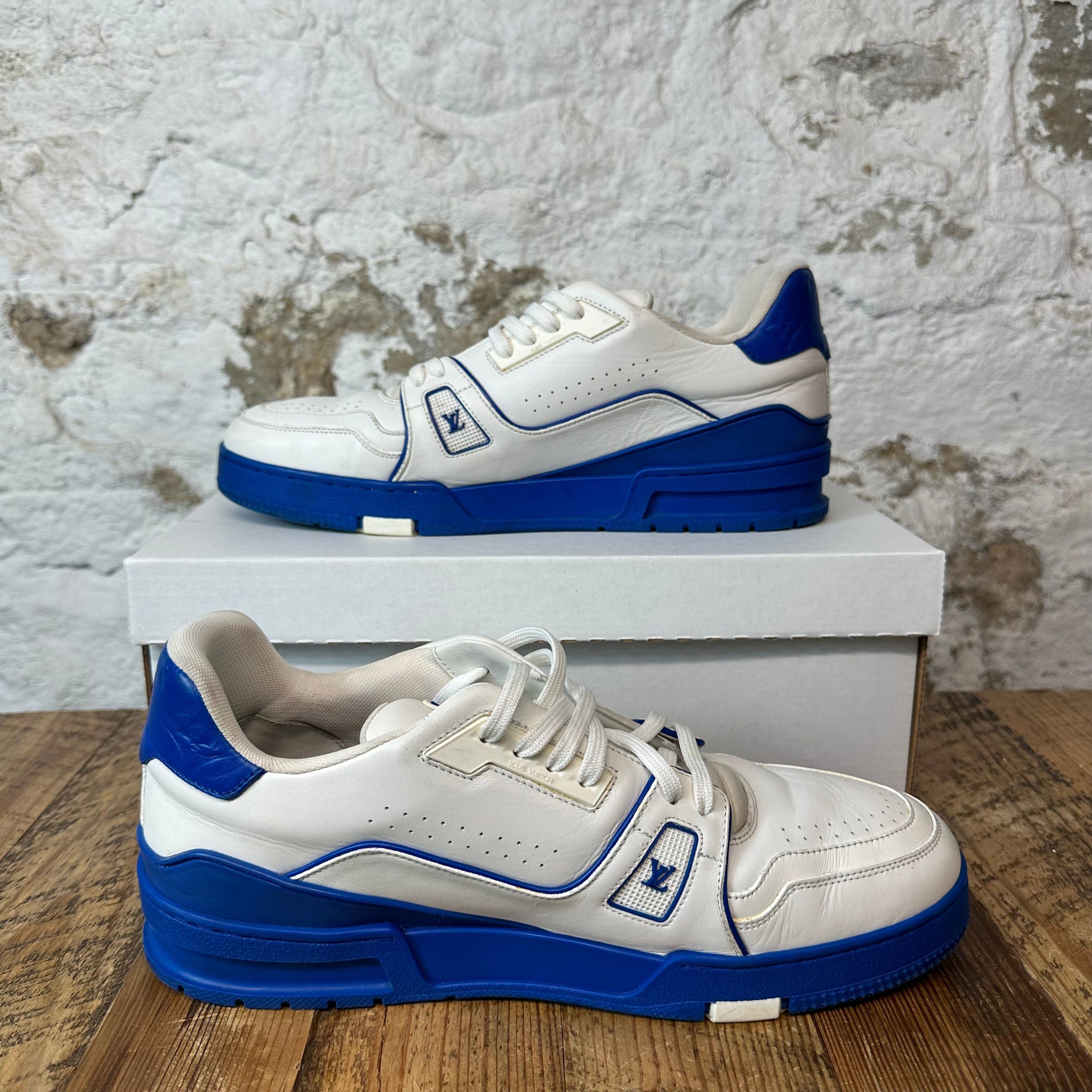 Louis Vuitton Louis Vuitton Blue White Trainer Sneaker Sz 11 (9.5LV) Size US 11 / EU 44 - 2 Thumbnail