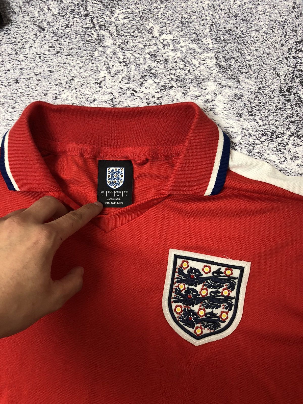 Vintage Men’s soccer jersey England polo size L y2k casual ykk Size US L / EU 52-54 / 3 - 4 Thumbnail
