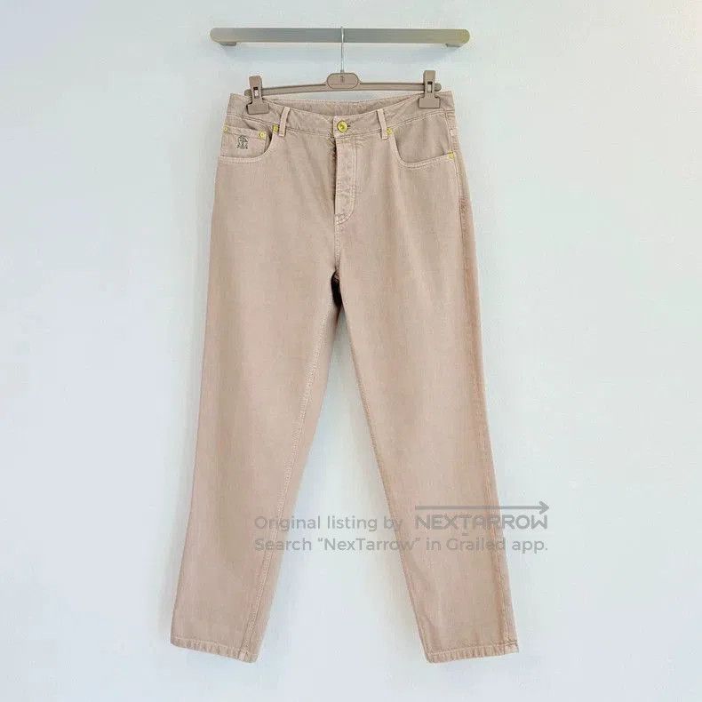 Brunello Cucinelli Brunello Cucinelli Men's Khaki Jeans. Size US 40 / EU 56 - 2 Thumbnail