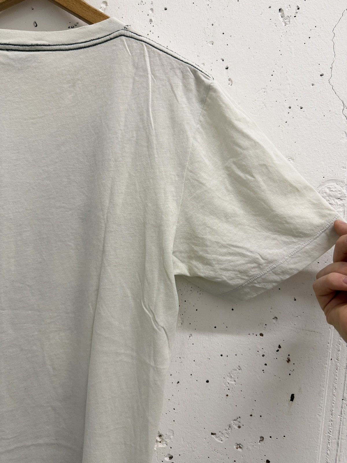 Saint Laurent Paris Saint Laurent Paris Poem Distressed T-Shirt Size US S / EU 44-46 / 1 - 11 Thumbnail
