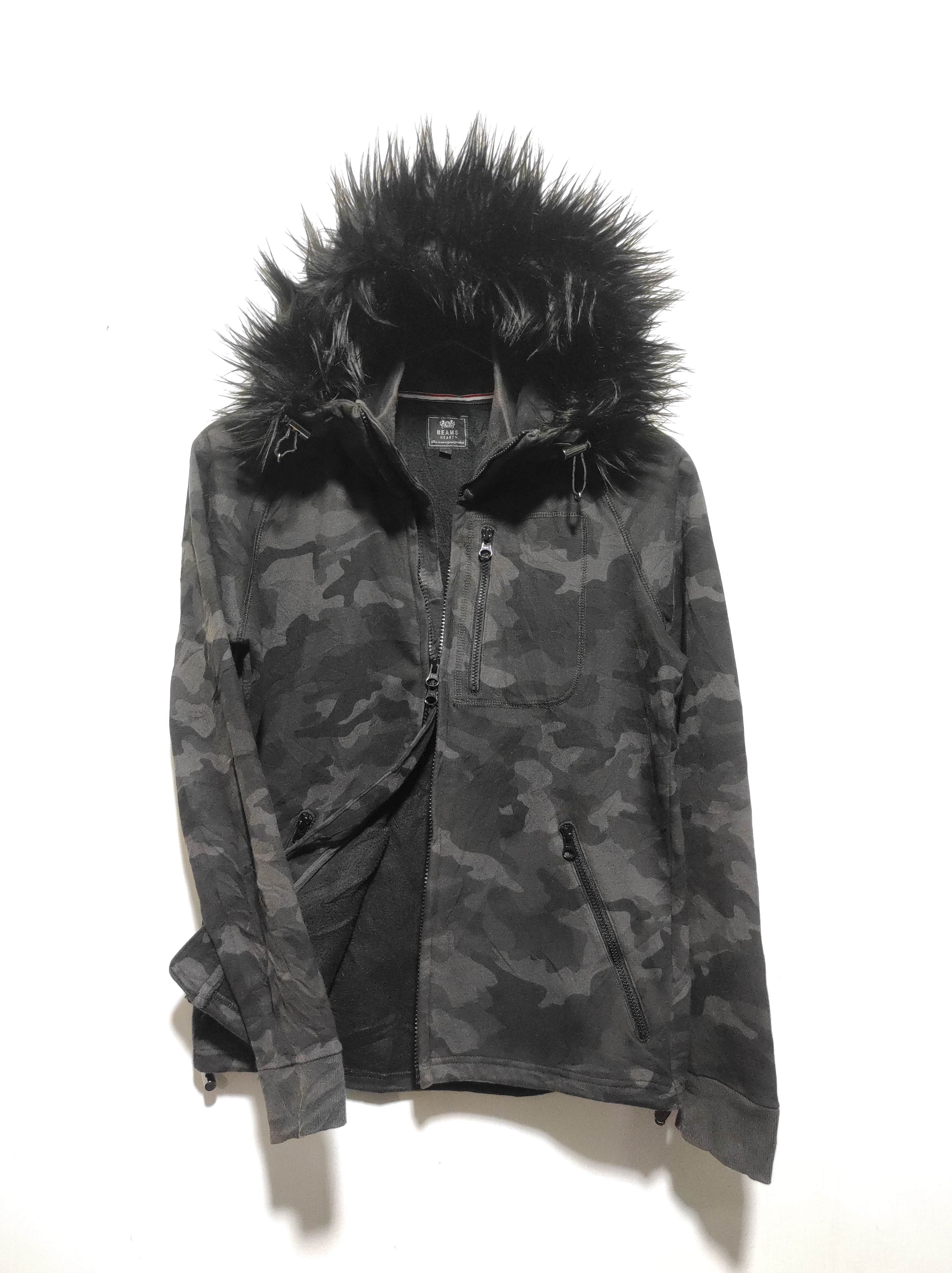 Beams Plus Beams Camo Double Zip Fur Hoodie IfSixWasNine LGB style Size US S / EU 44-46 / 1 - 11 Thumbnail