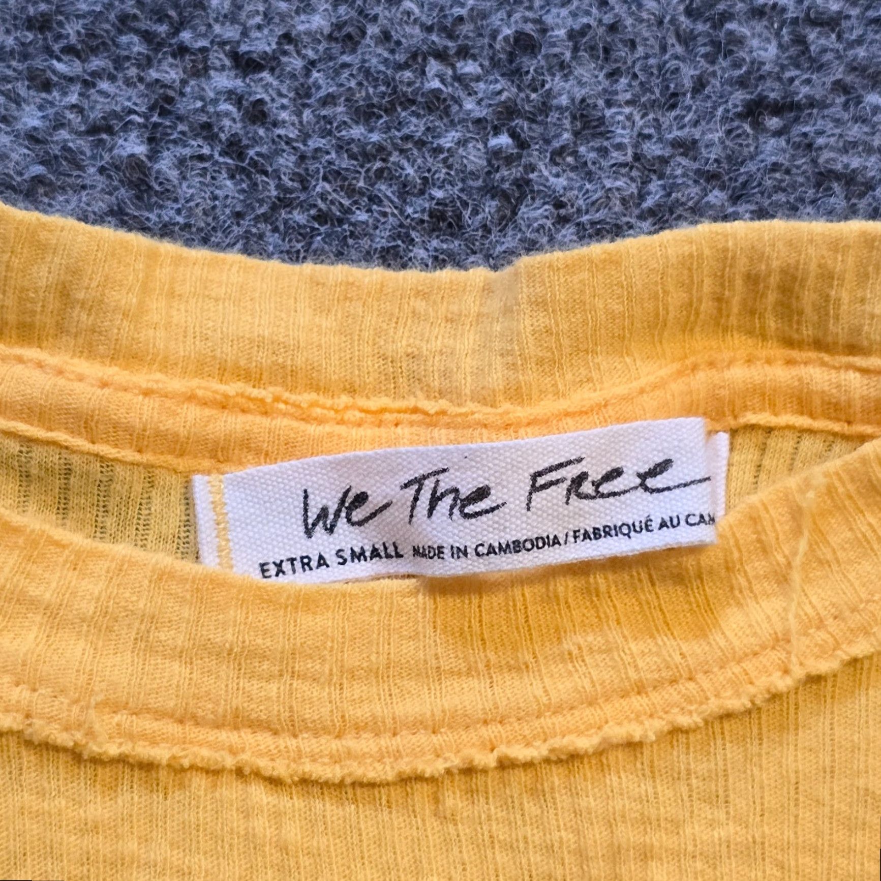 Free People Free People Tank Womens Size XS Yellow Ribbed Stretchy Layer Capsule Basic Top Size XS / US 0-2 / IT 36-38 - 3 Thumbnail
