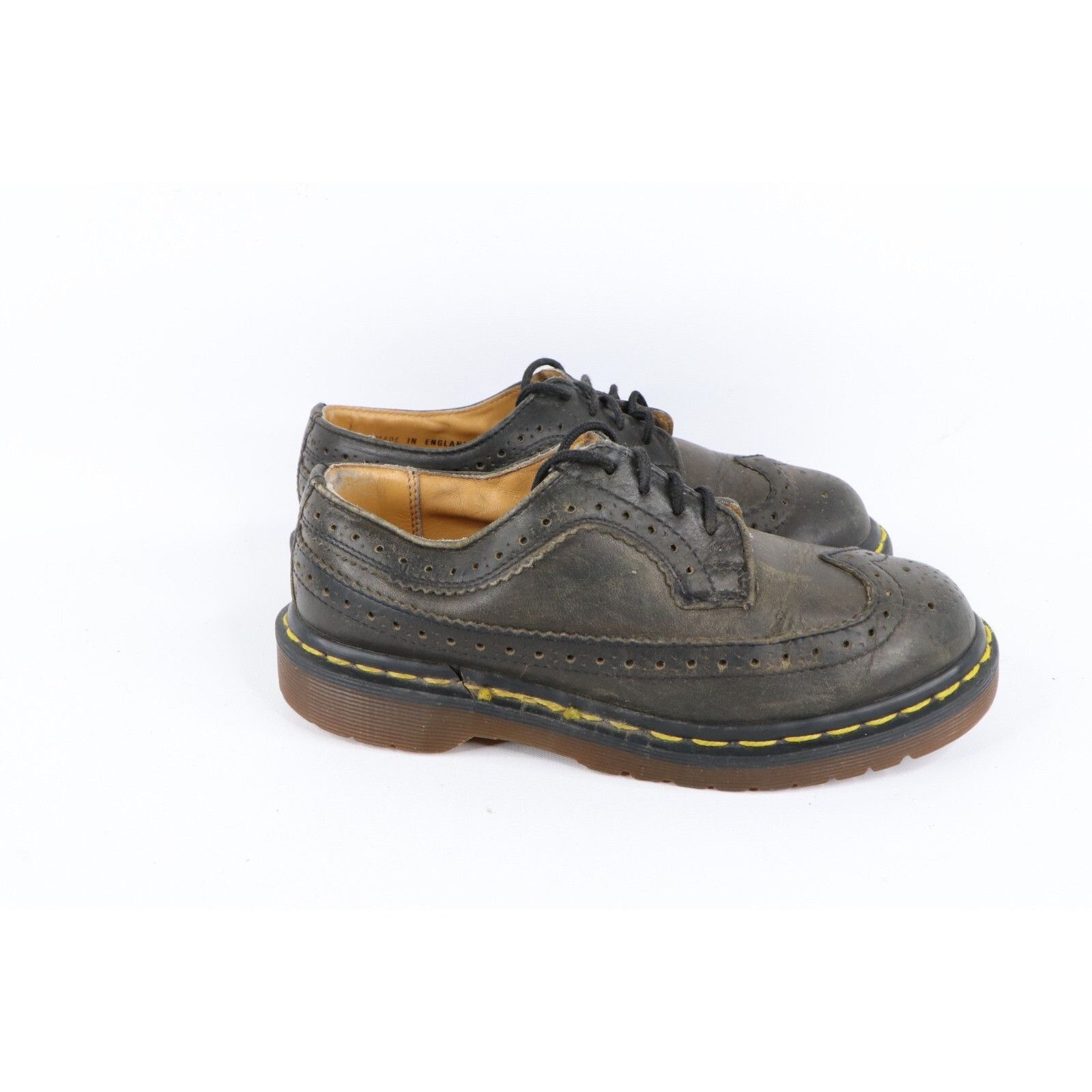 Dr. Martens × Vintage Vintage 90s Dr Martens Goth Distressed Leather Wingtip Shoes Size US 5 / IT 35 - 4 Thumbnail